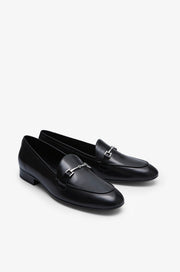 METAL-BIT LEATHER LOAFERS