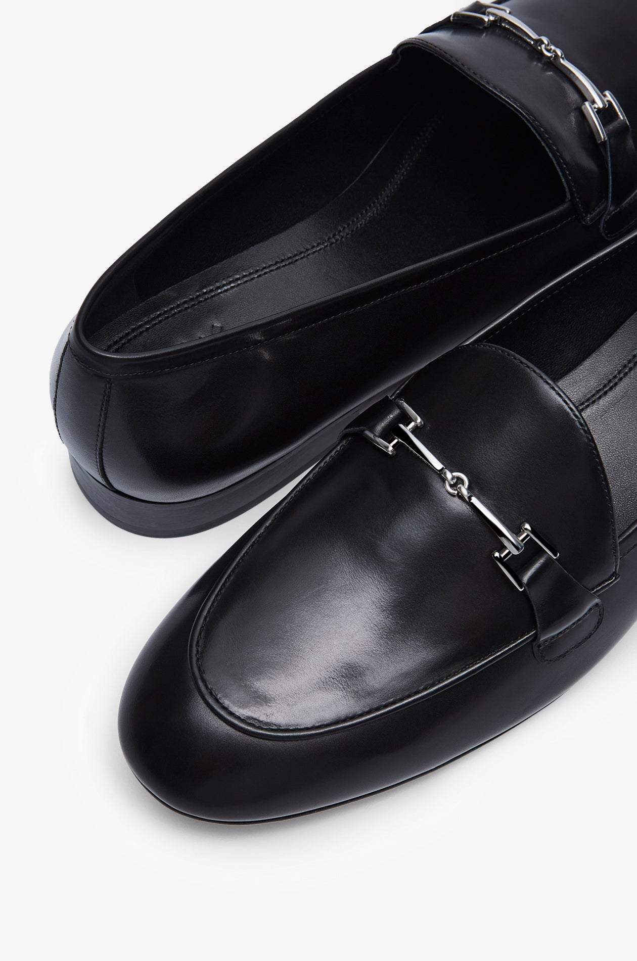 METAL-BIT LEATHER LOAFERS