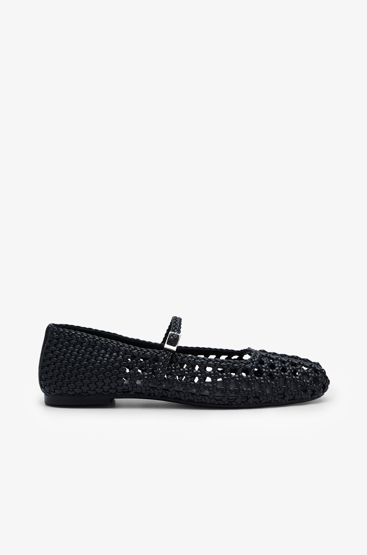 WOVEN MARY JANE FLATS