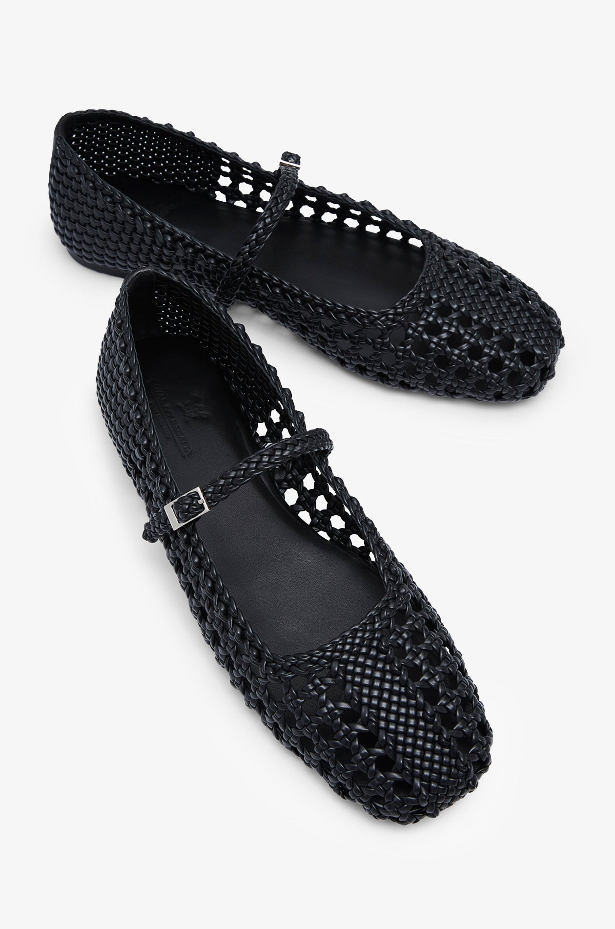 WOVEN MARY JANE FLATS