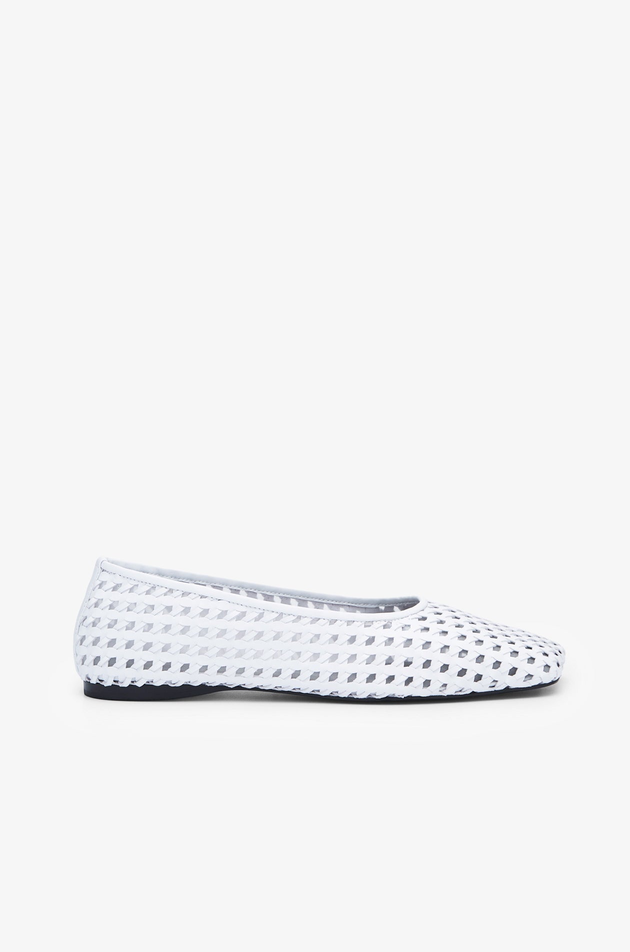 METALLIC-STRAP MARY JANE FLATS