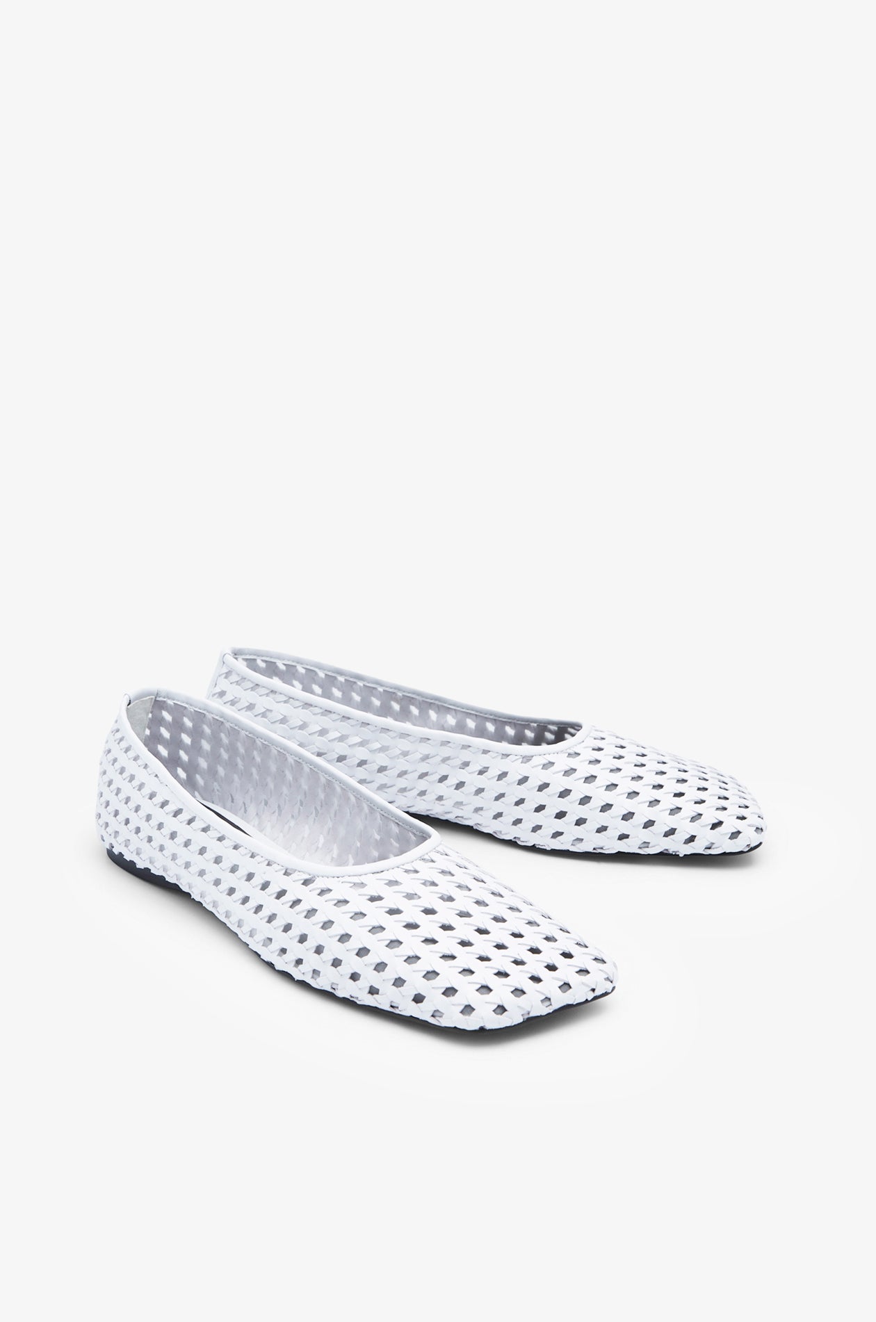 METALLIC-STRAP MARY JANE FLATS