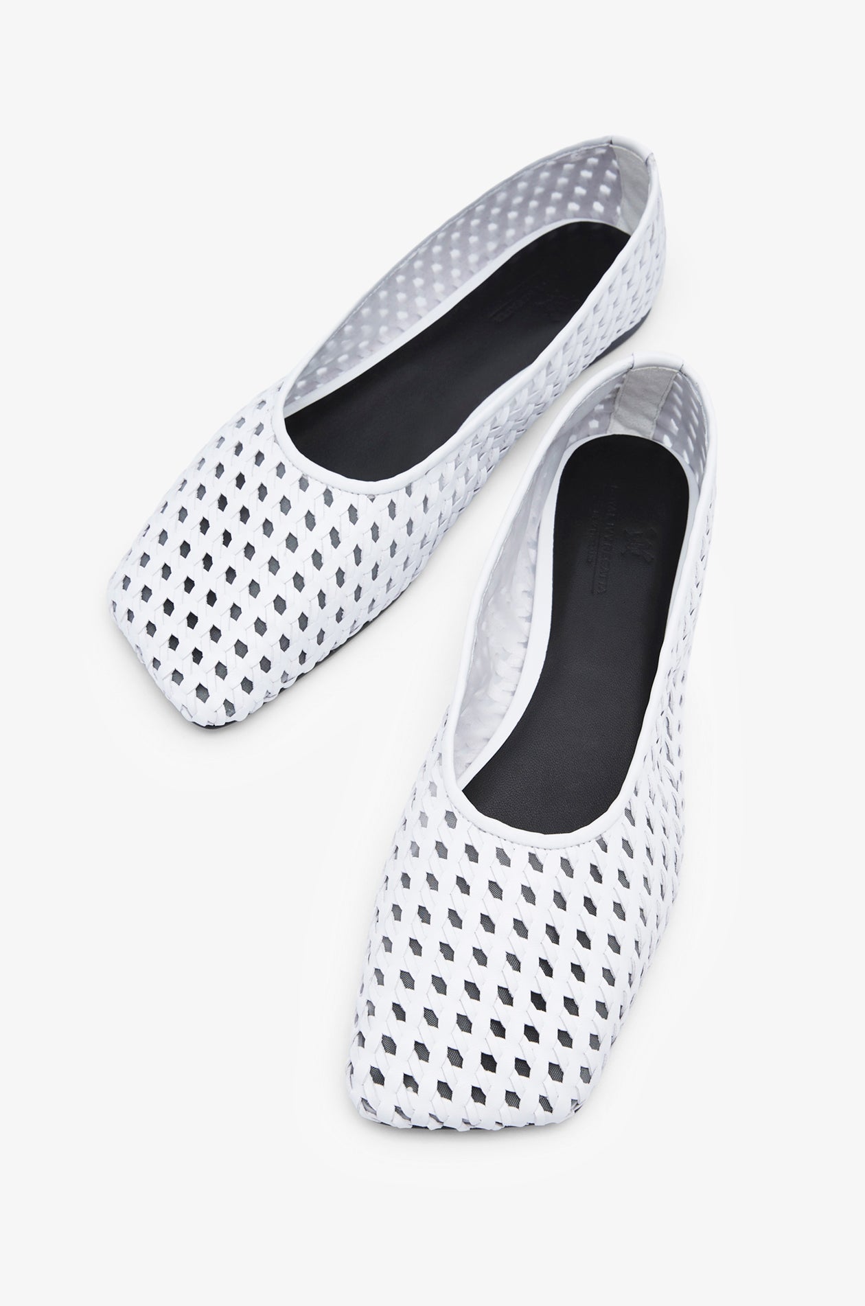 METALLIC-STRAP MARY JANE FLATS