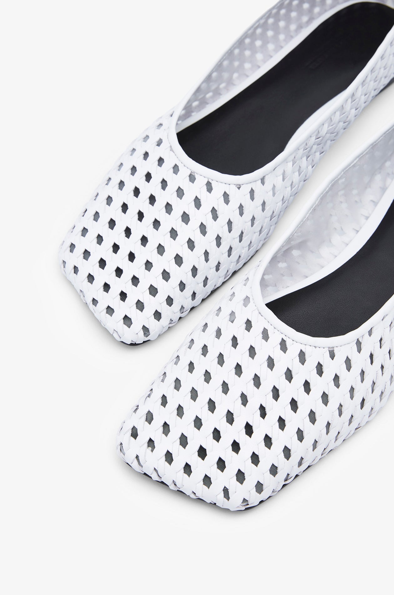 METALLIC-STRAP MARY JANE FLATS