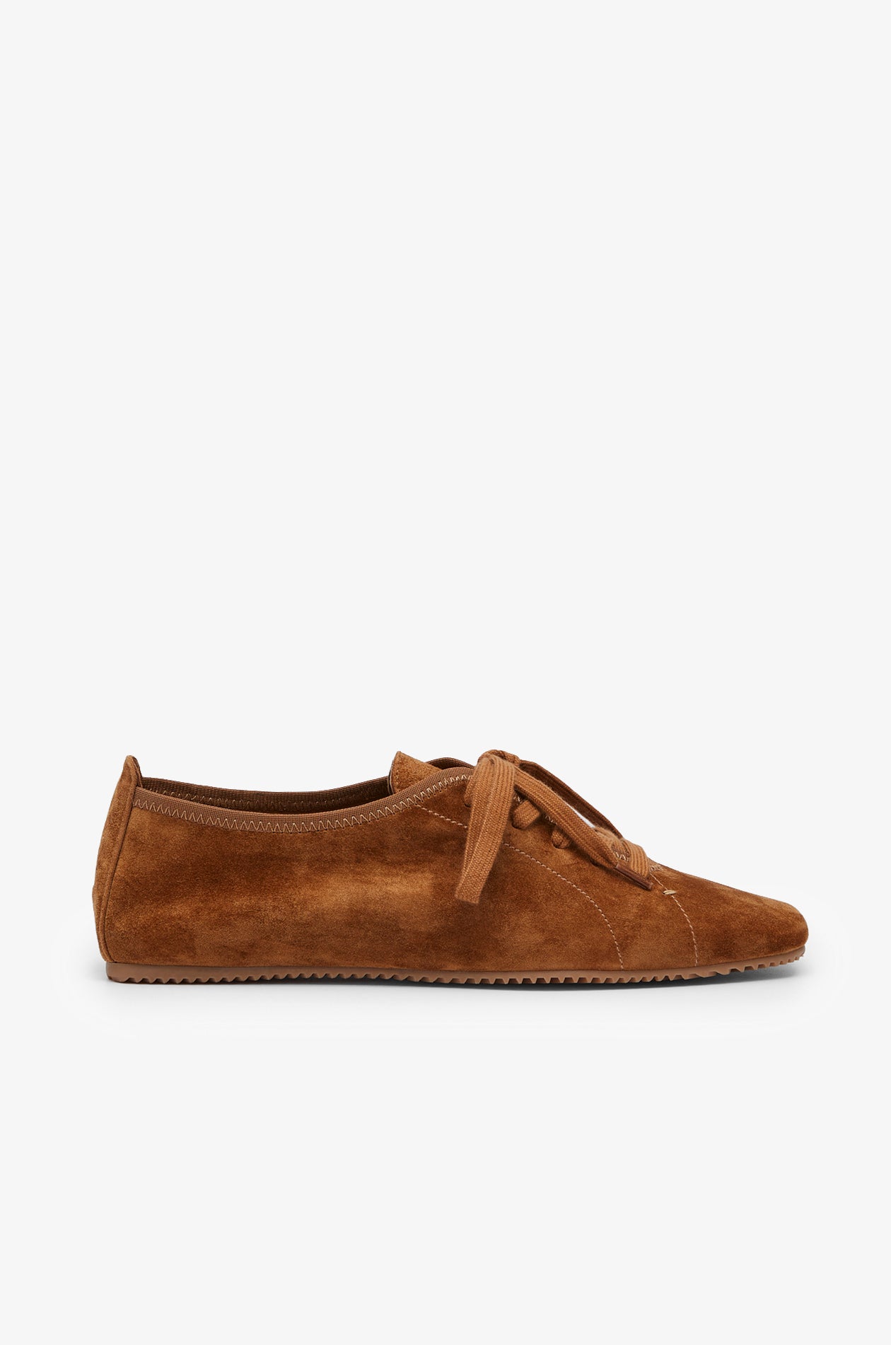 SUEDE LACE-UP BALLET SNEAKERS