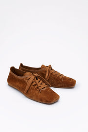 SUEDE LACE-UP BALLET SNEAKERS
