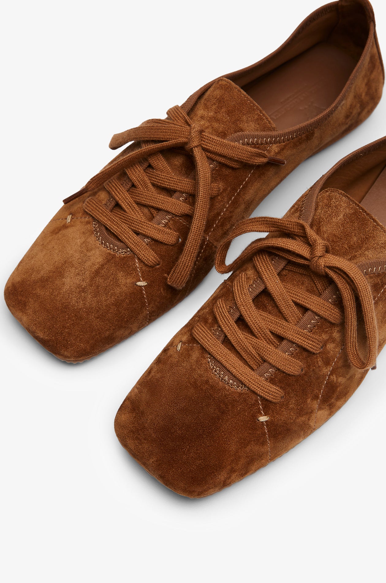 SUEDE LACE-UP BALLET SNEAKERS