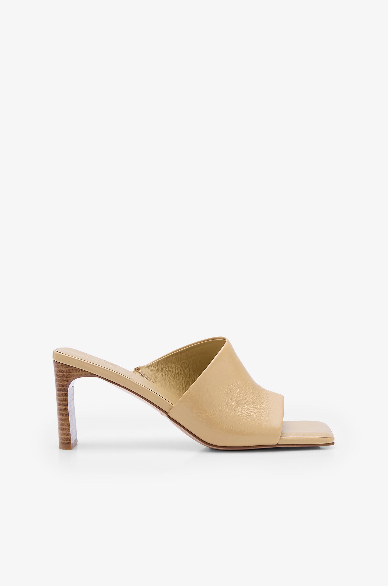 MINIMAL LEATHER BLOCK HEELS