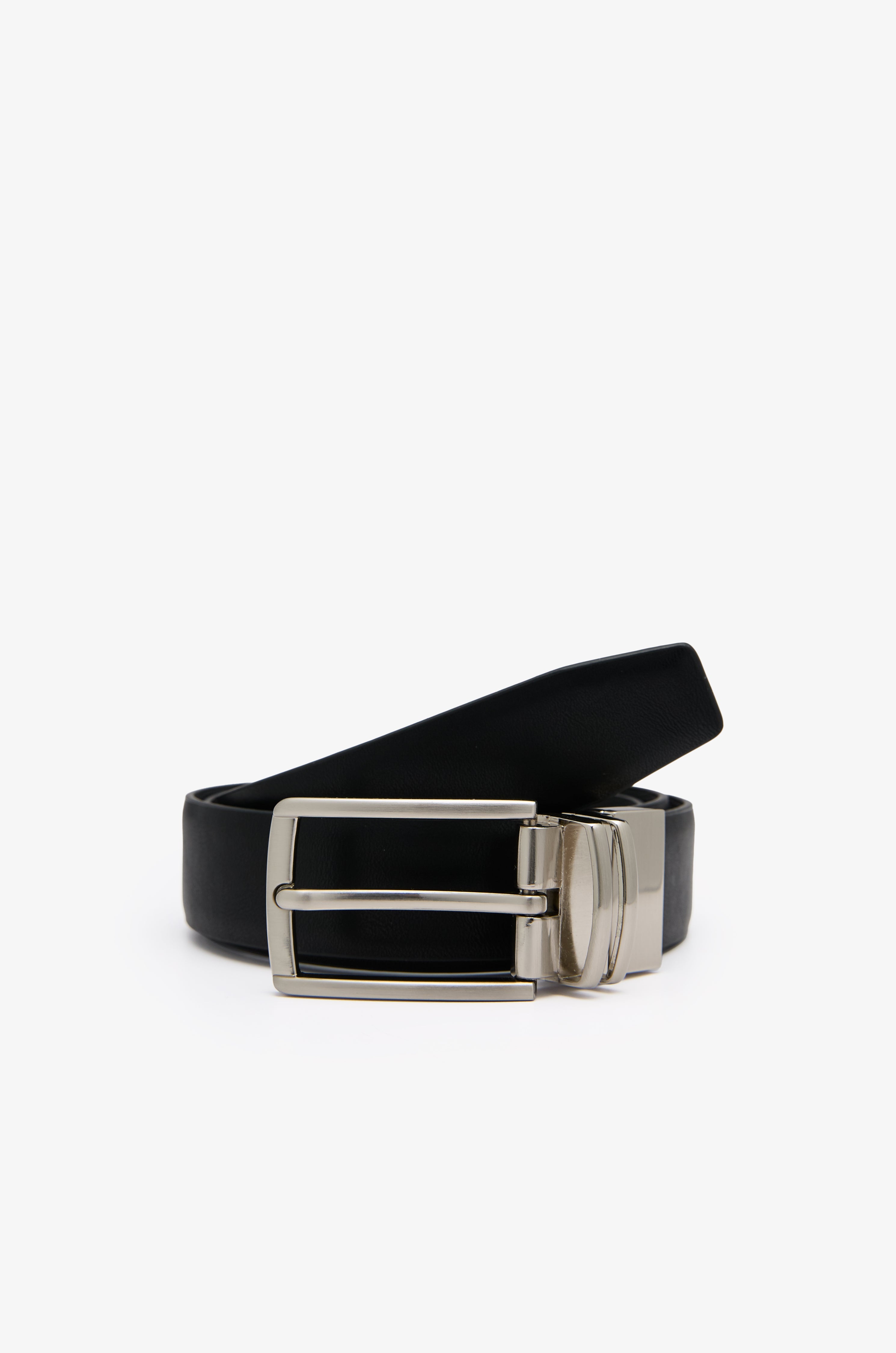 REVERSIBLE NAPPA & SAFFIANO LEATHER BELT