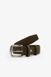 DEBOSSED LOGO SUEDE BELT