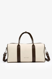 LEATHER TRIM GYM BAG