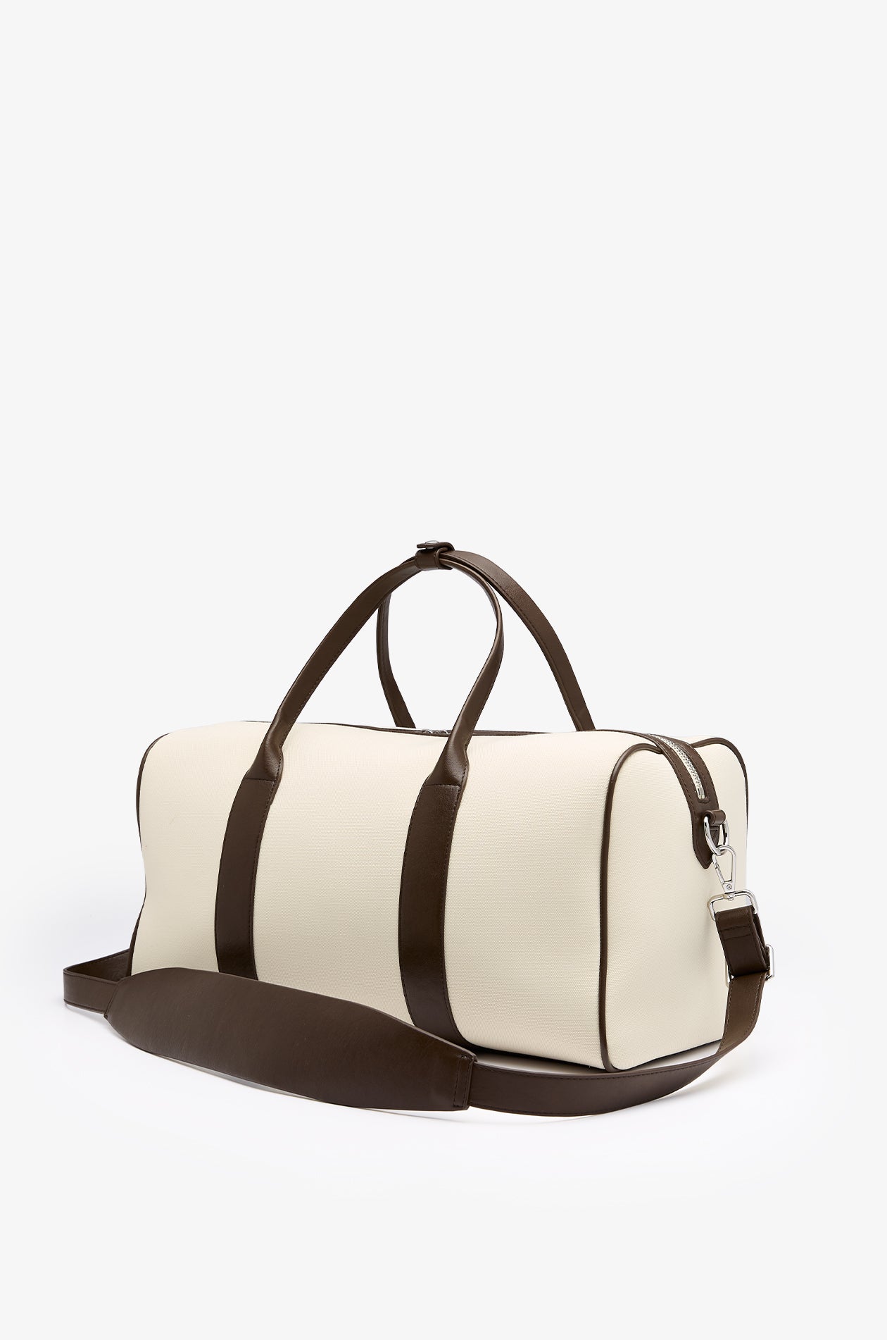 LEATHER TRIM GYM BAG