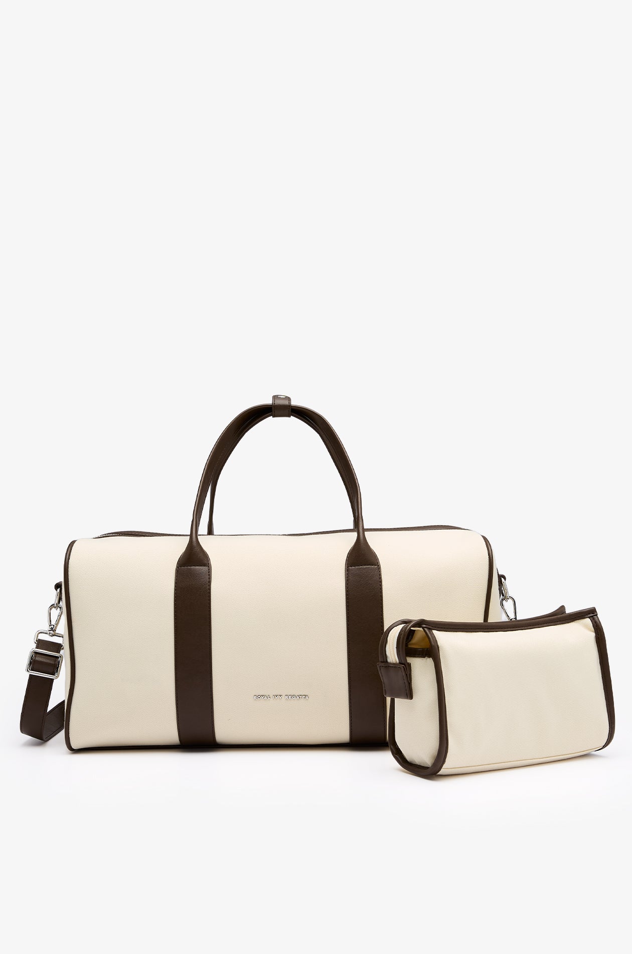 LEATHER TRIM GYM BAG
