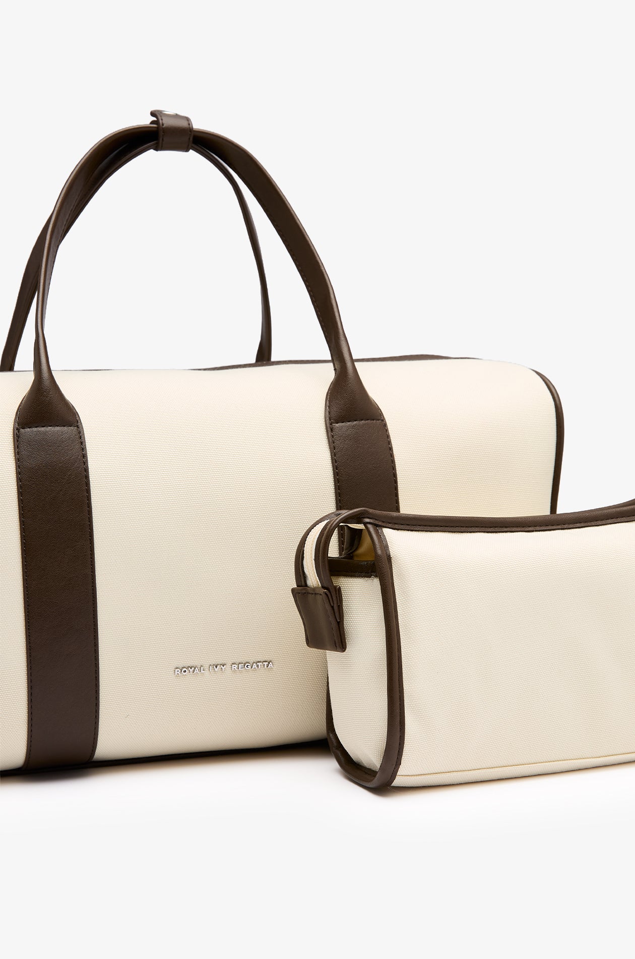 LEATHER TRIM GYM BAG