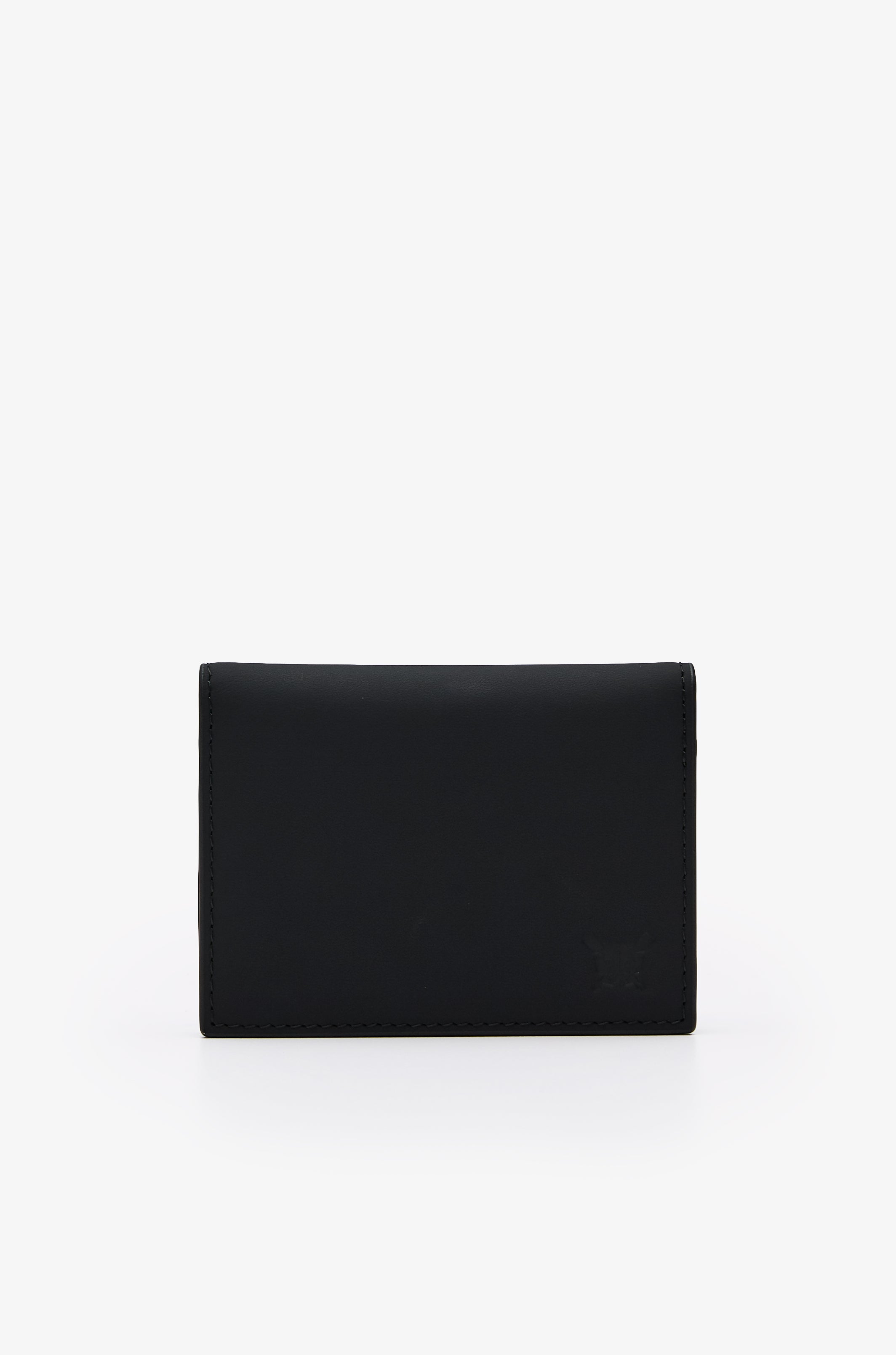 LOGO-EMBOSSED NUBUCK LEATHER CARDHOLDER WALLET