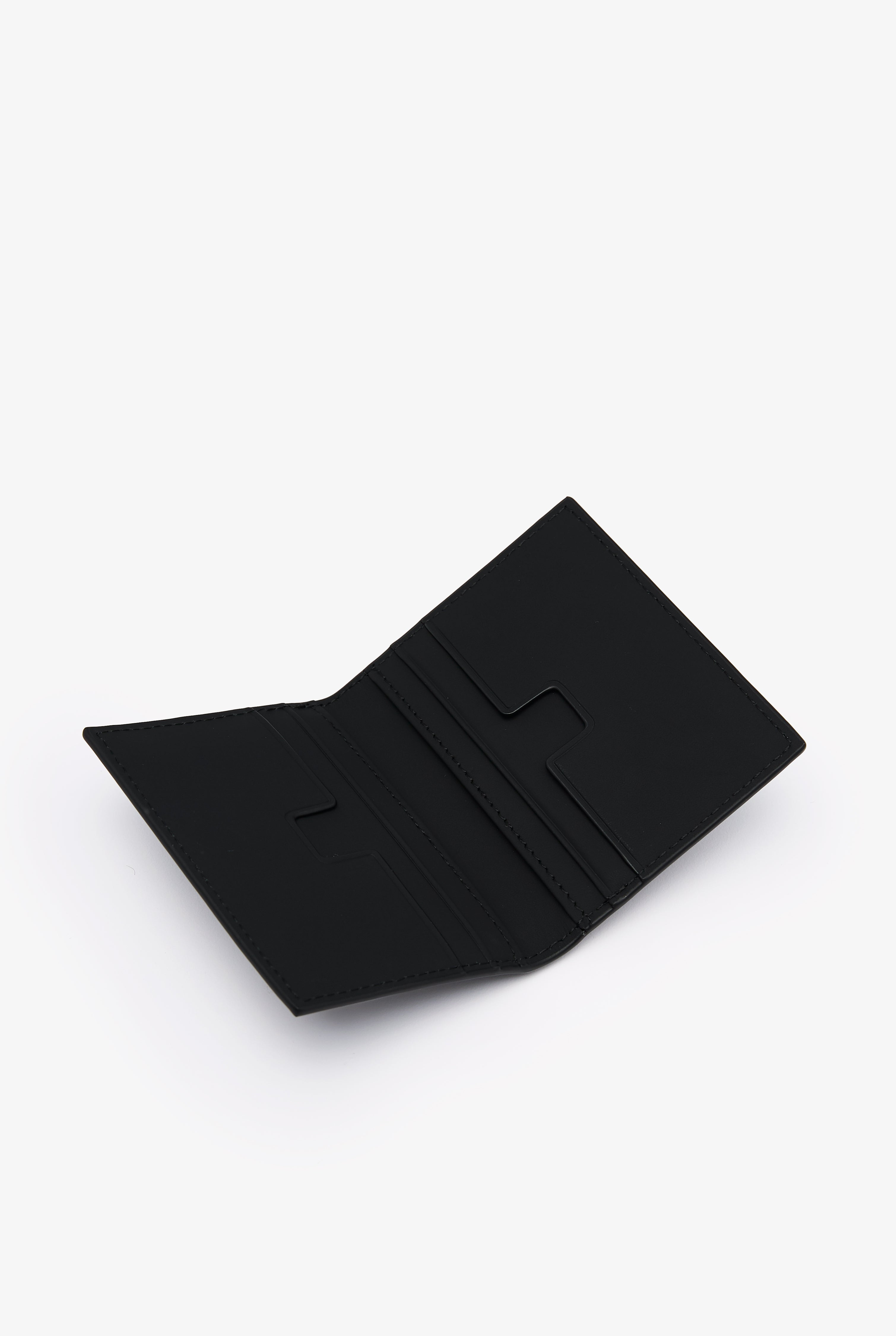 LOGO-EMBOSSED NUBUCK LEATHER CARDHOLDER WALLET