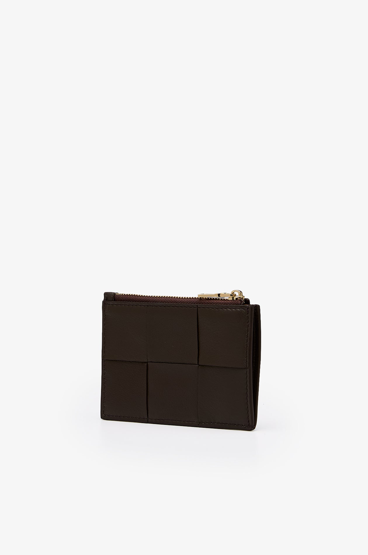 WOVEN LEATHER CARD HOLDER