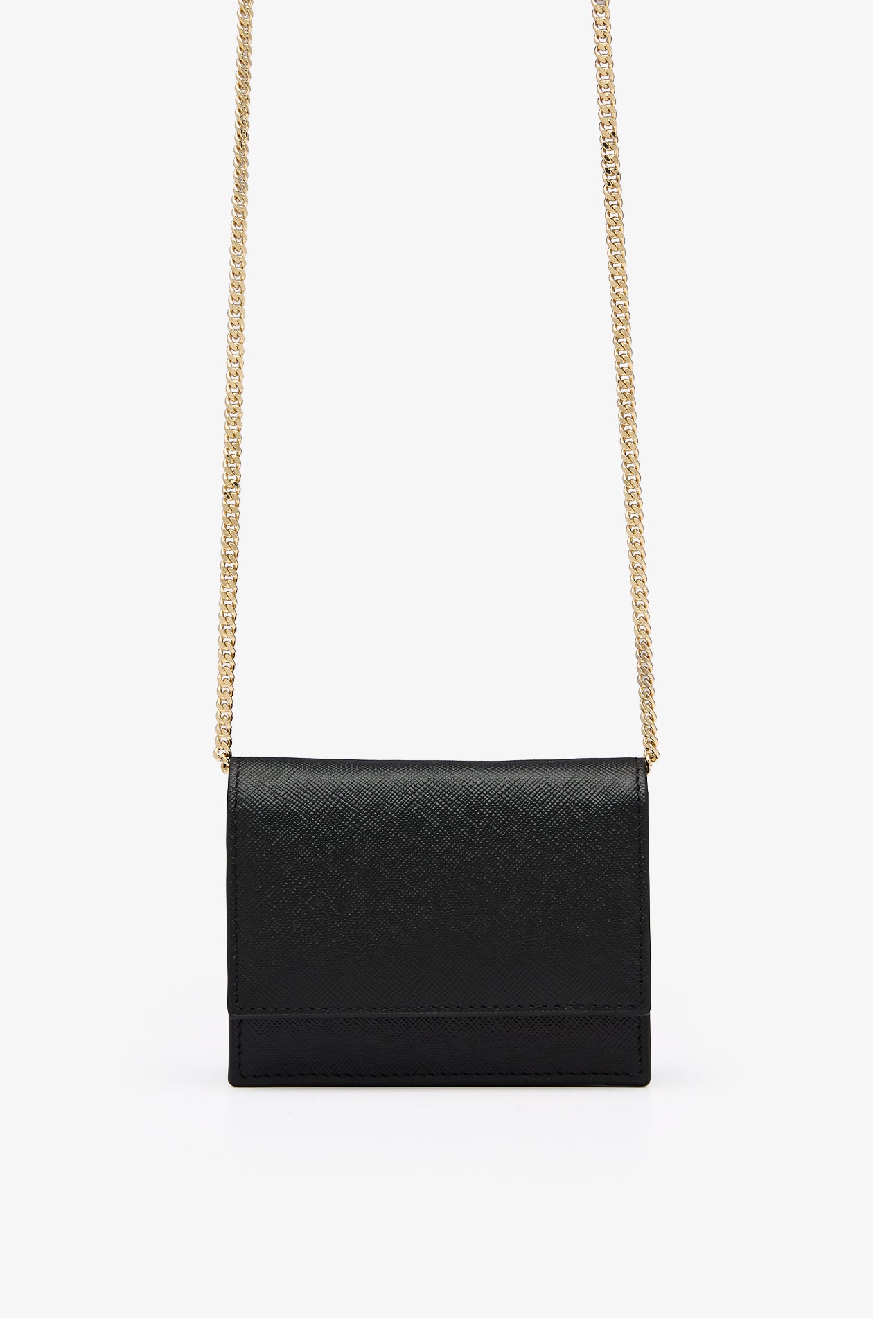 LEATHER CHAIN CROSSBODY BAG