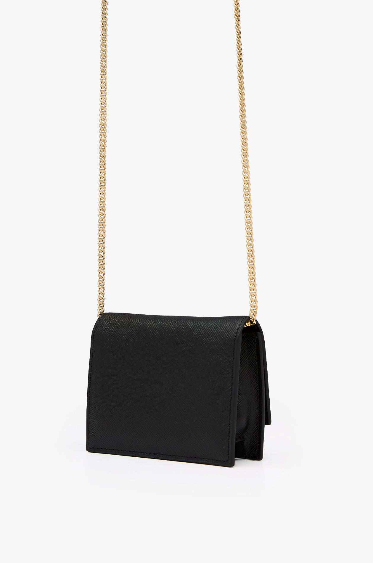 LEATHER CHAIN CROSSBODY BAG