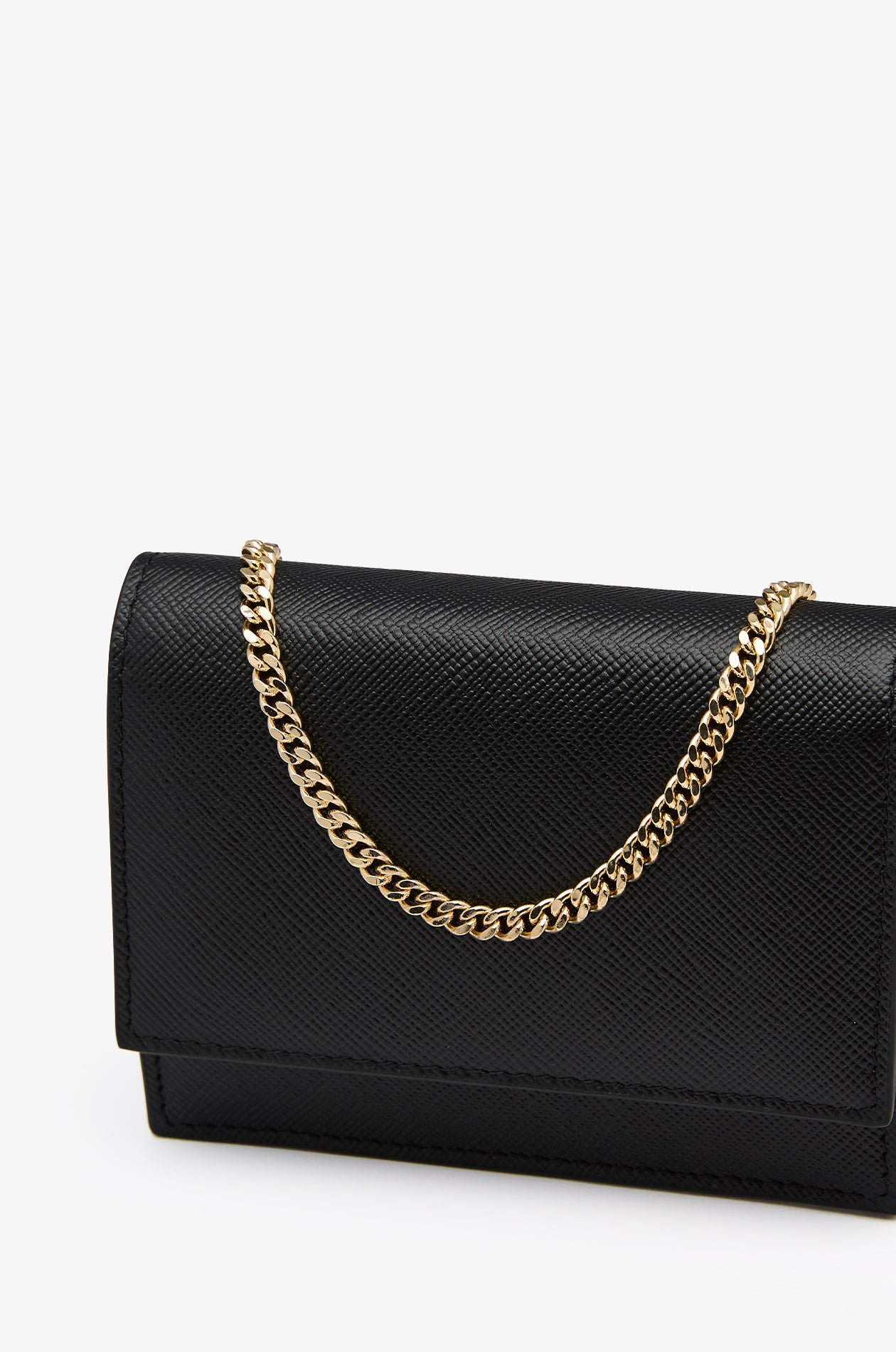 LEATHER CHAIN CROSSBODY BAG