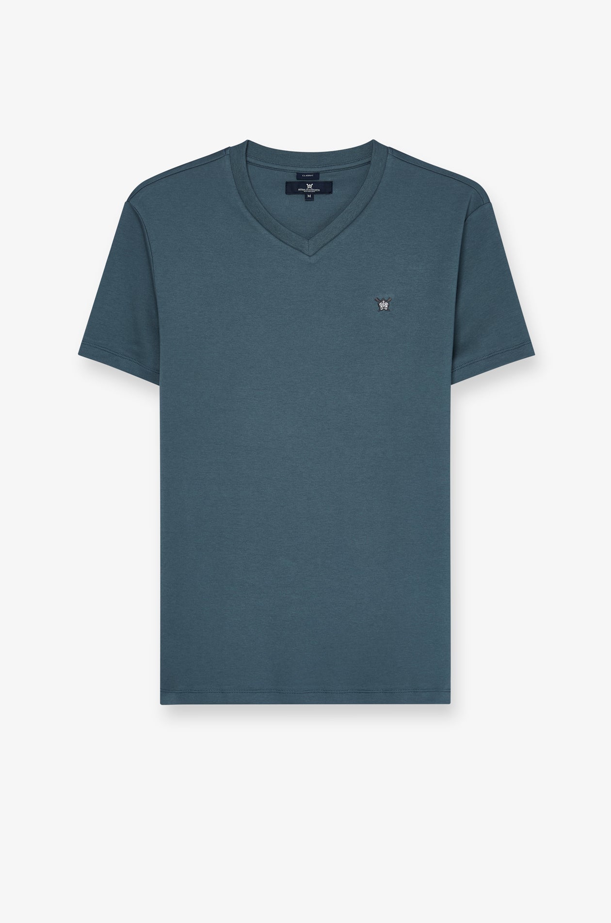 V NECK T-SHIRT COTTON JERSEY