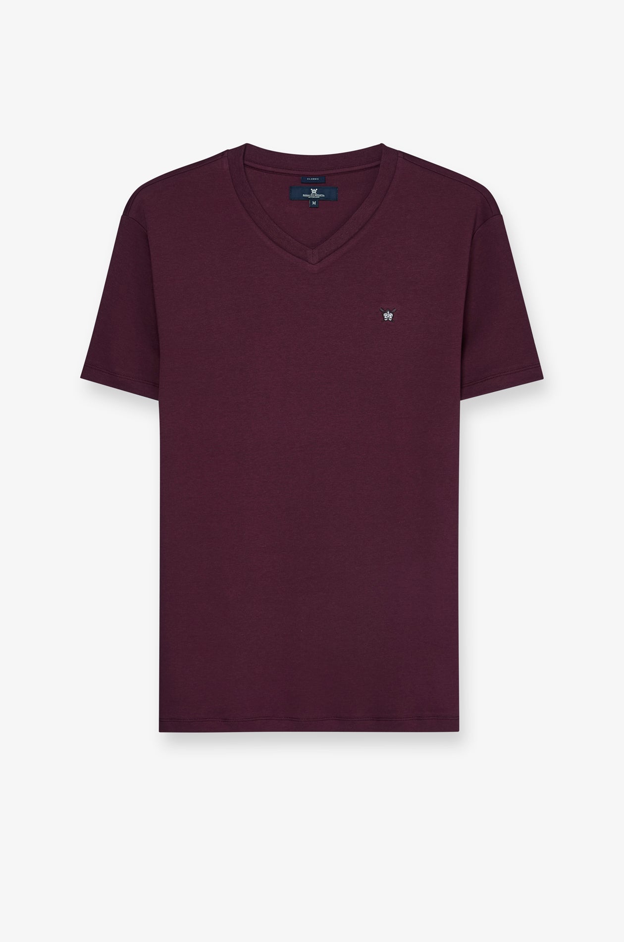 V NECK T-SHIRT COTTON JERSEY