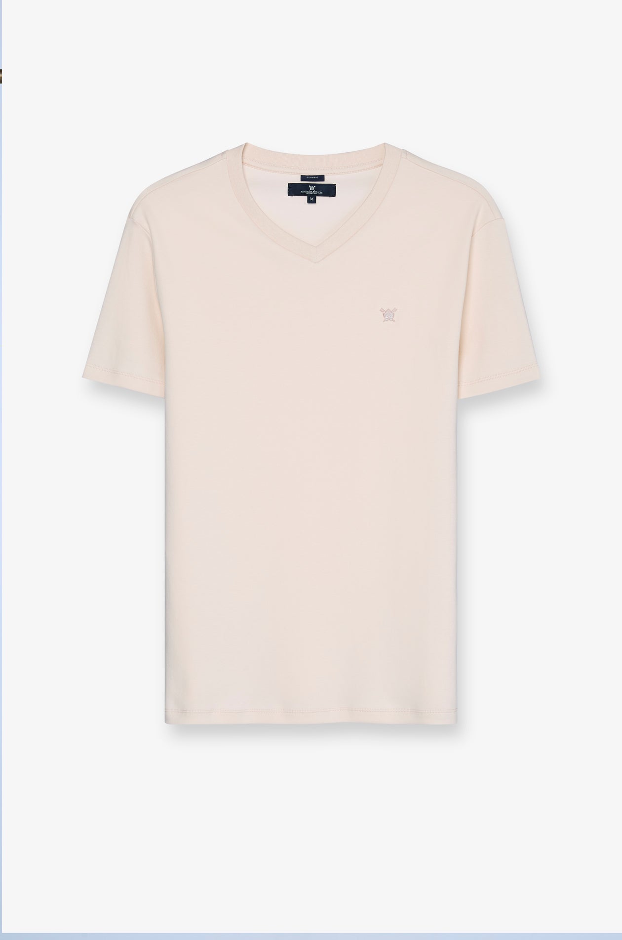 V NECK T-SHIRT COTTON JERSEY