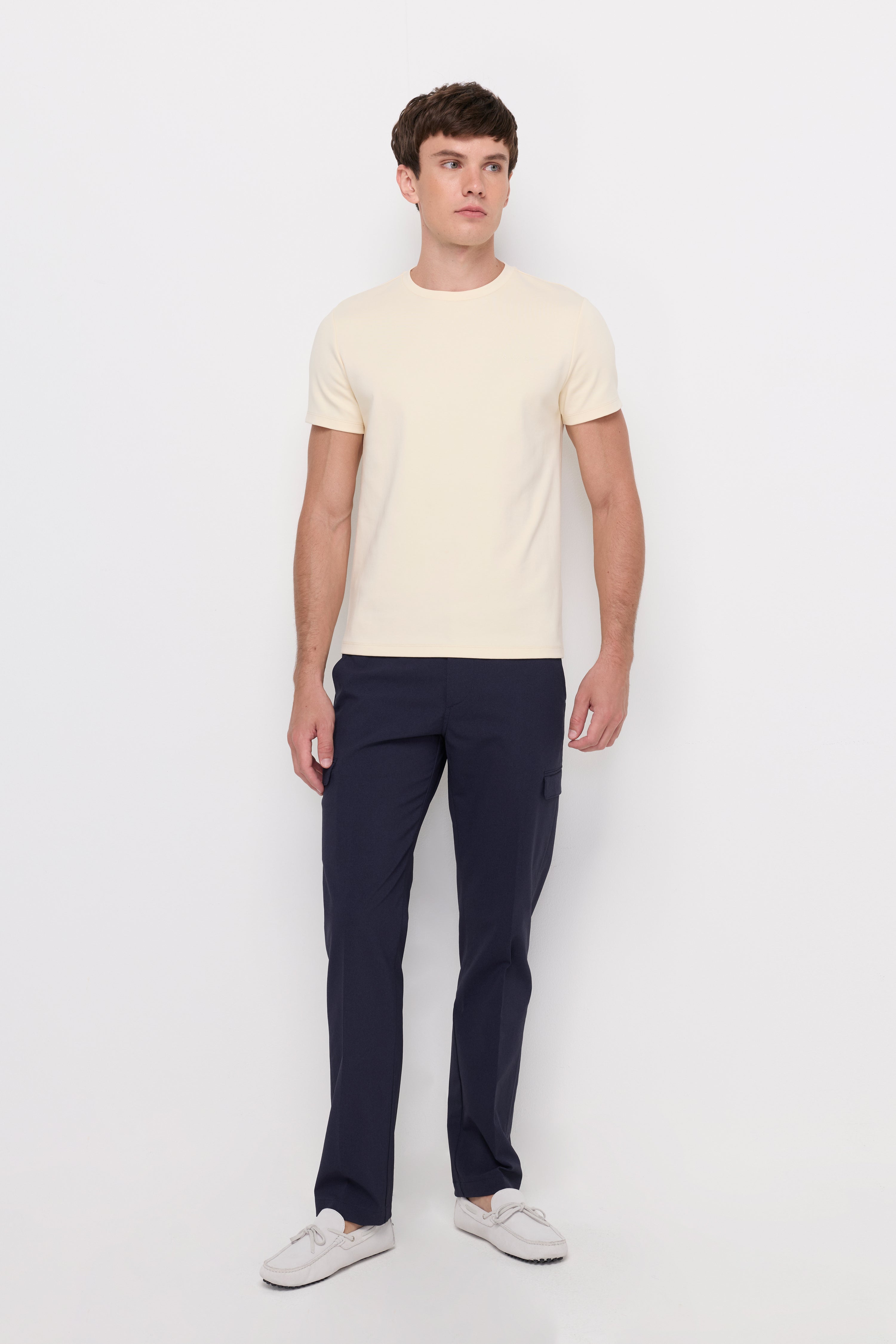 COTTON SHORT SLEEVE ROUND NECK T-SHIRT