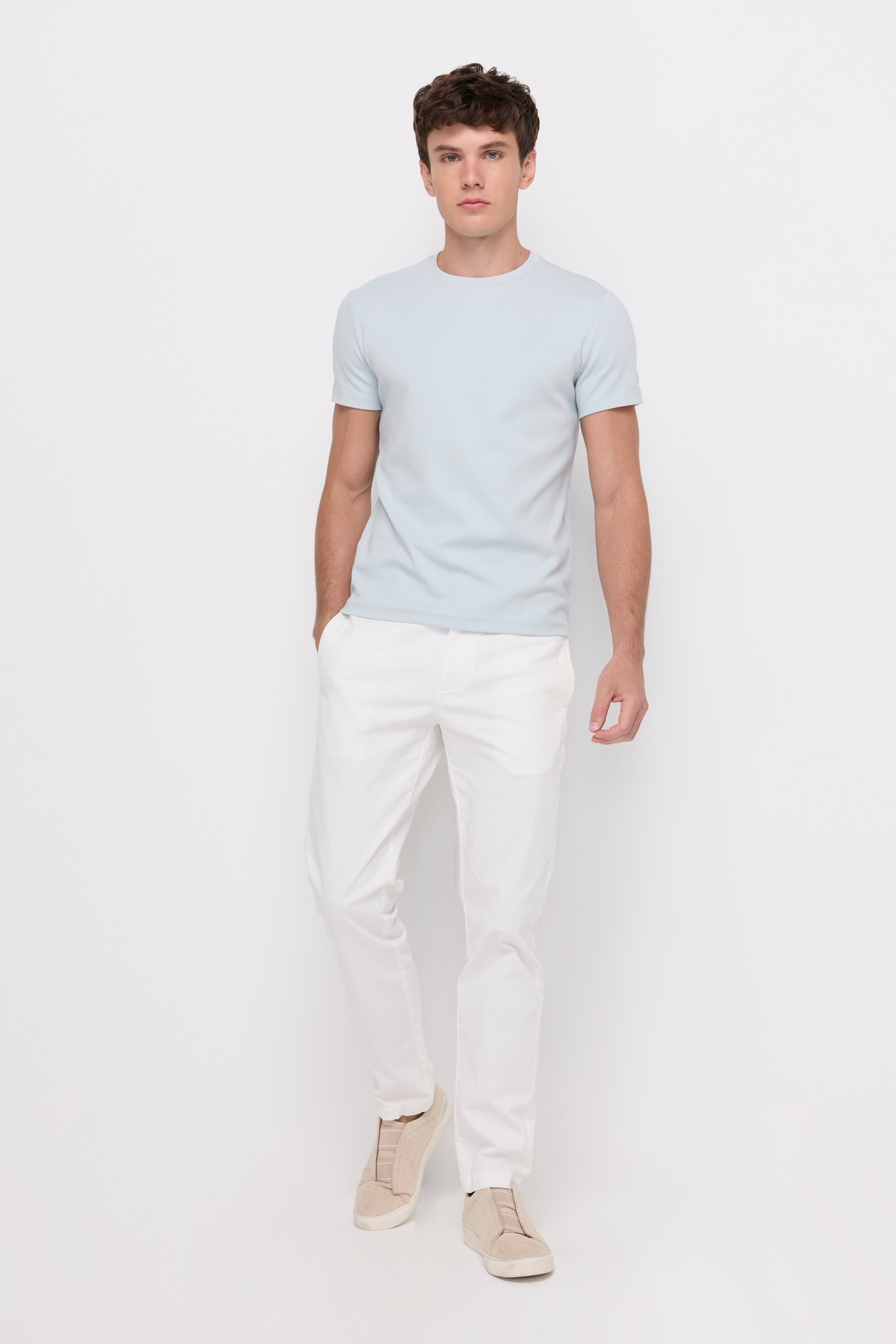 COTTON SHORT SLEEVE ROUND NECK T-SHIRT
