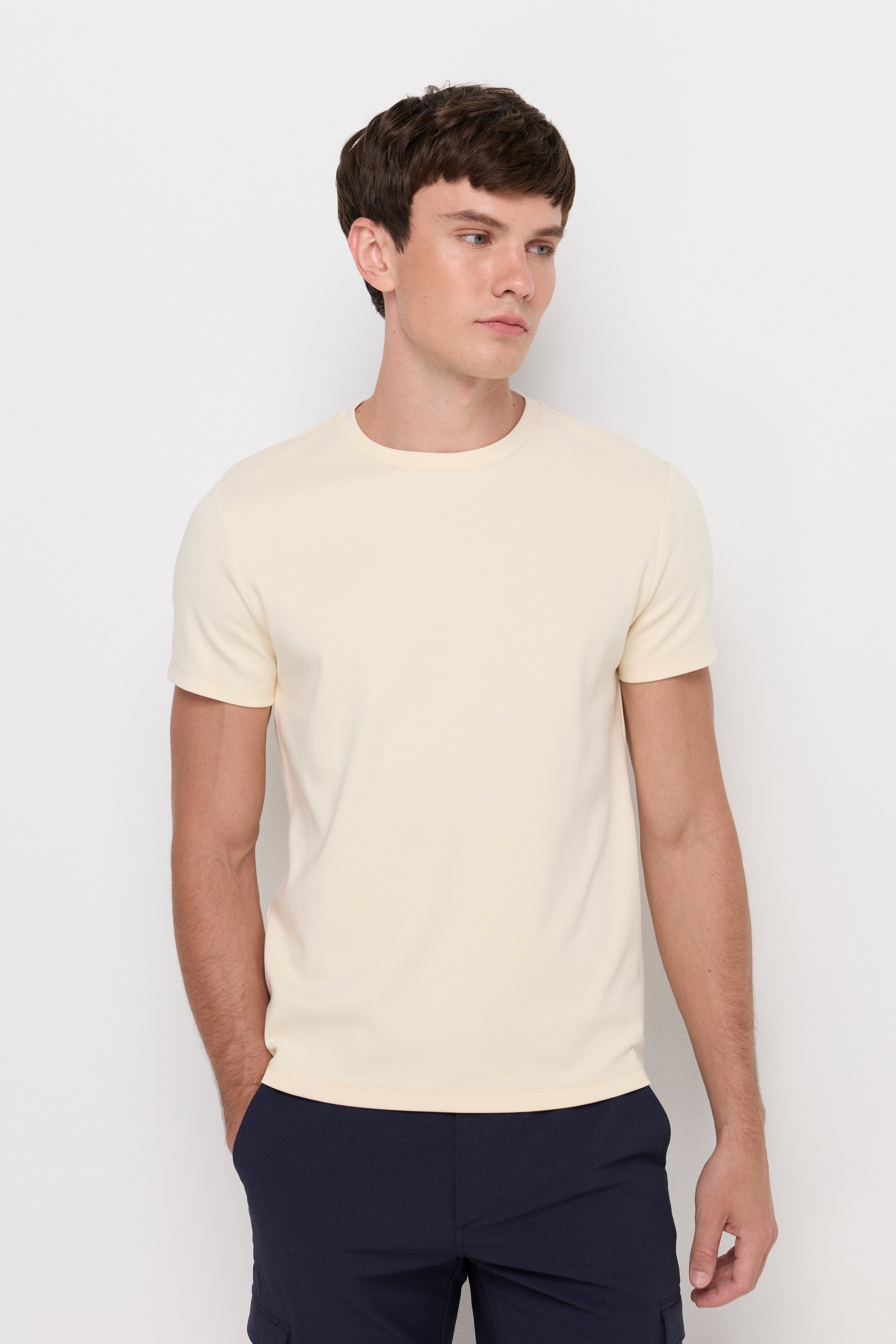 COTTON SHORT SLEEVE ROUND NECK T-SHIRT