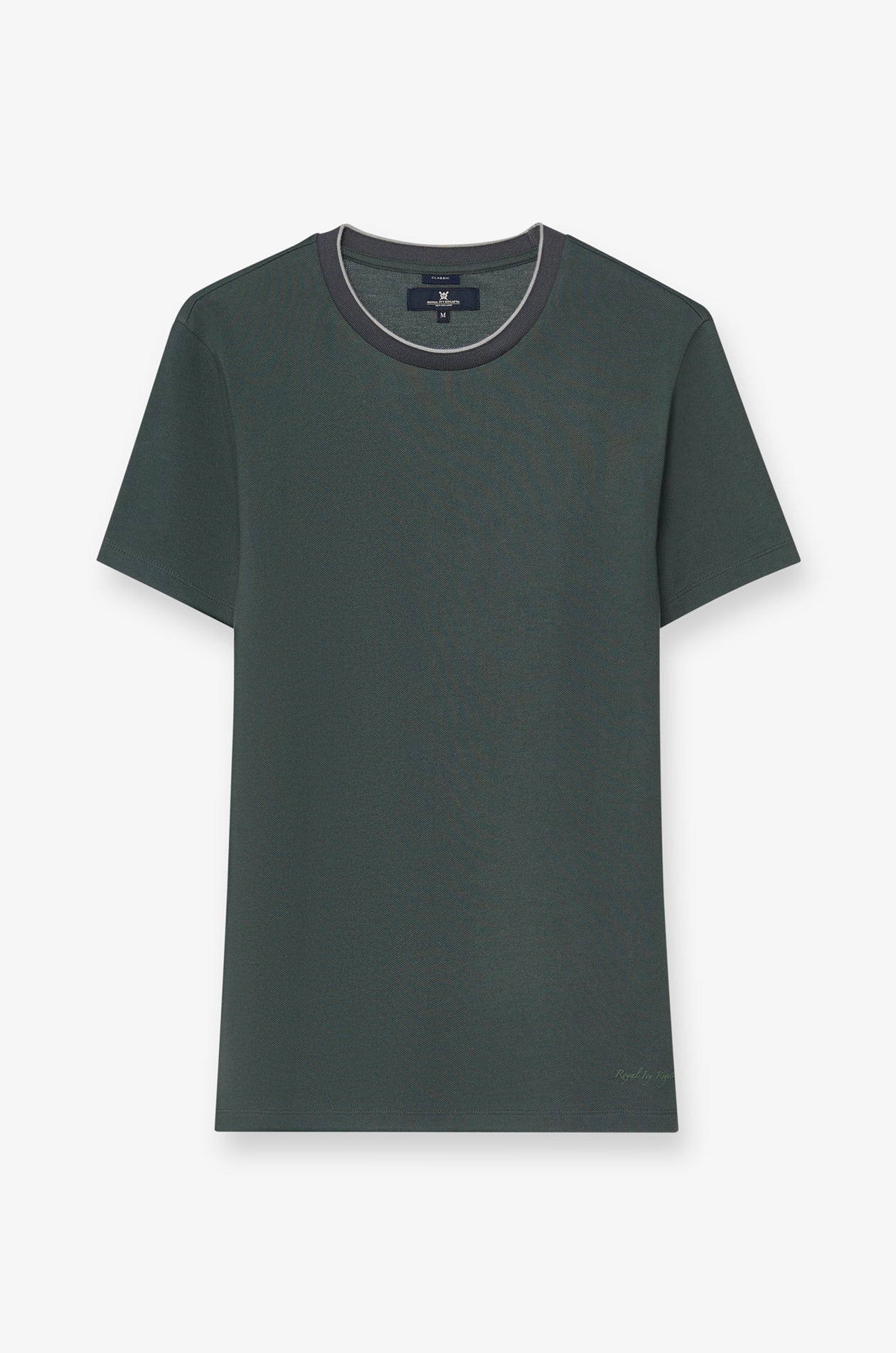 เสื้อยืดคอกลมแขนสั้นผ้าปิเก้