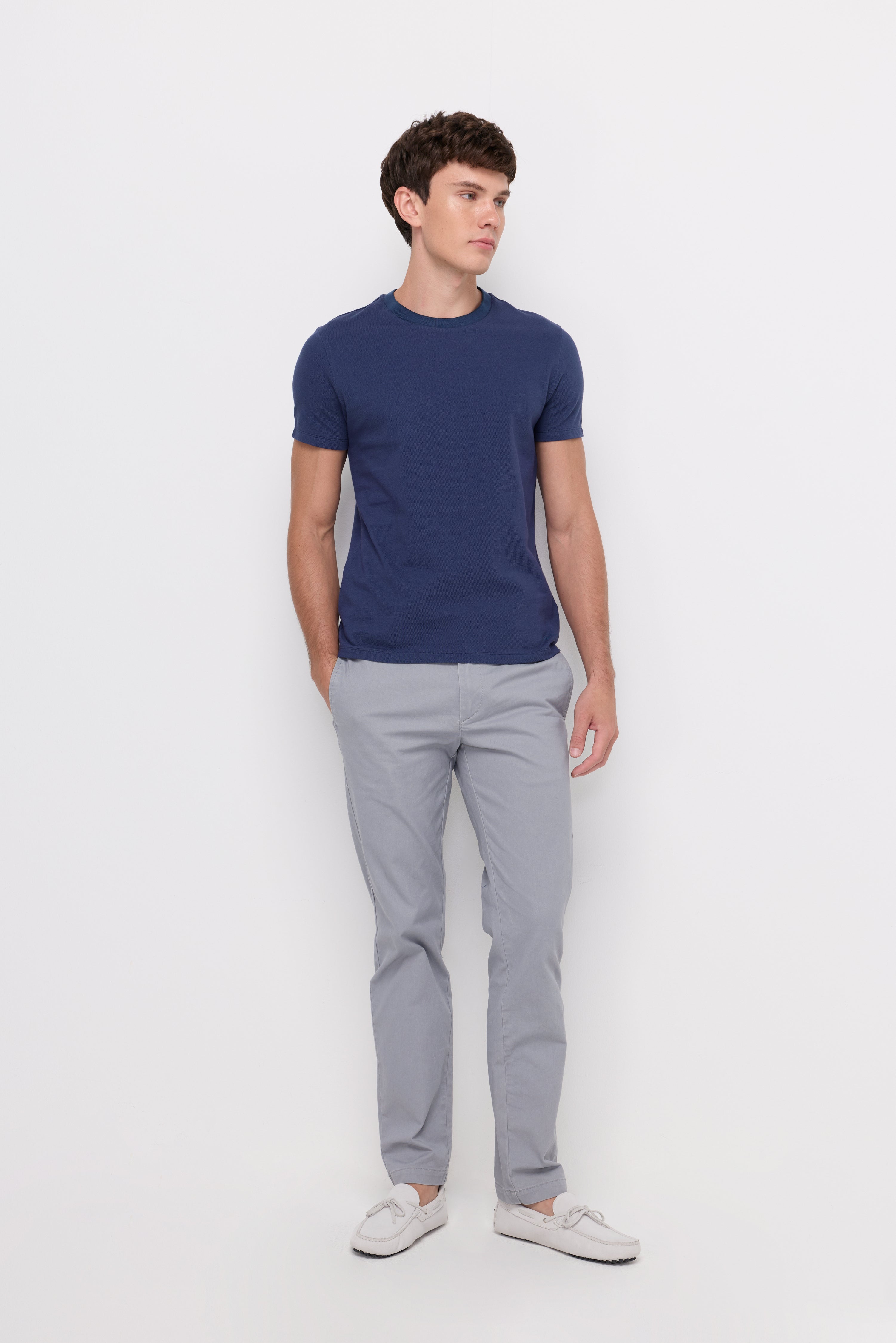 PIQUE SHORT SLEEVE ROUND NECK T-SHIRT
