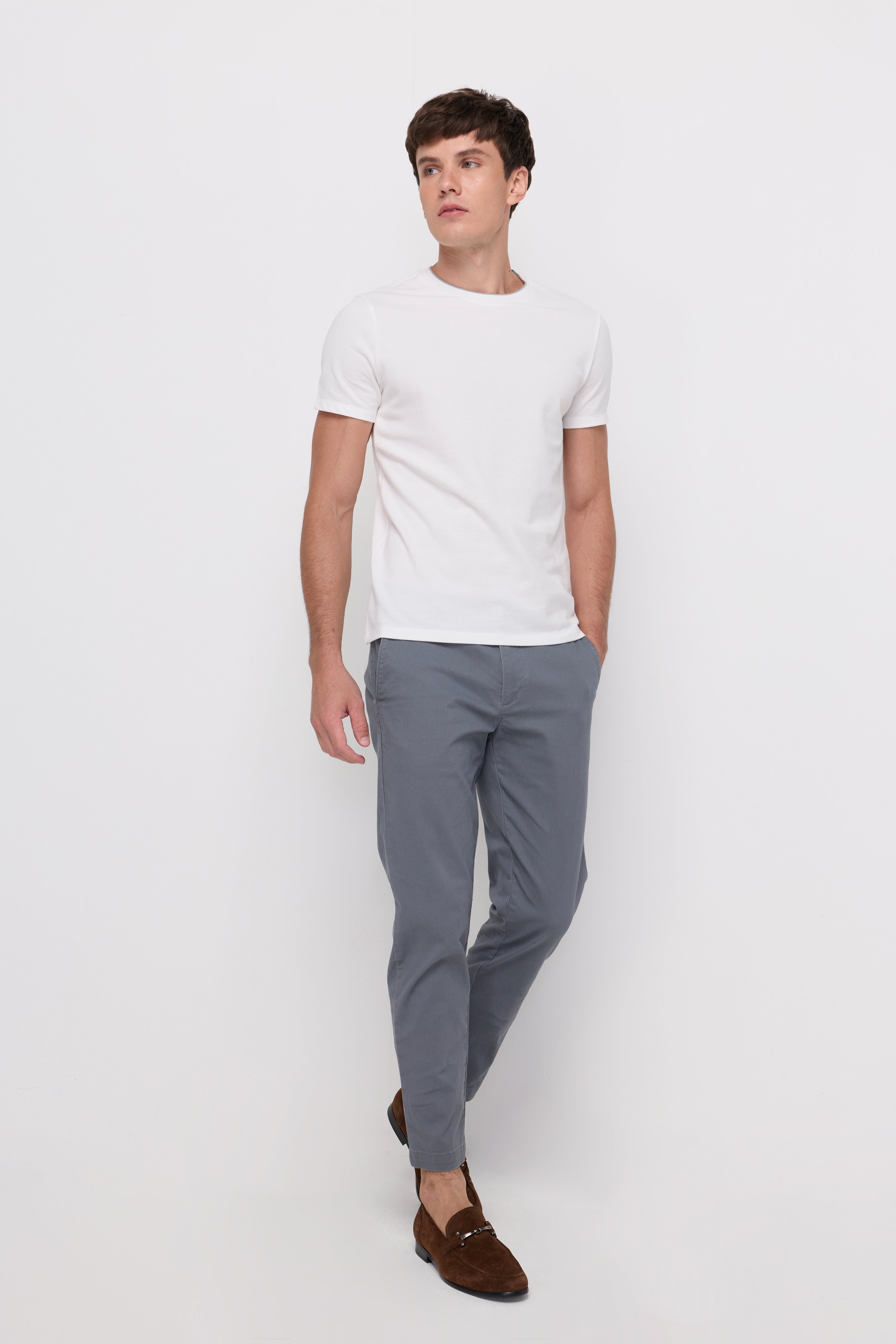 PIQUE SHORT SLEEVE ROUND NECK T-SHIRT