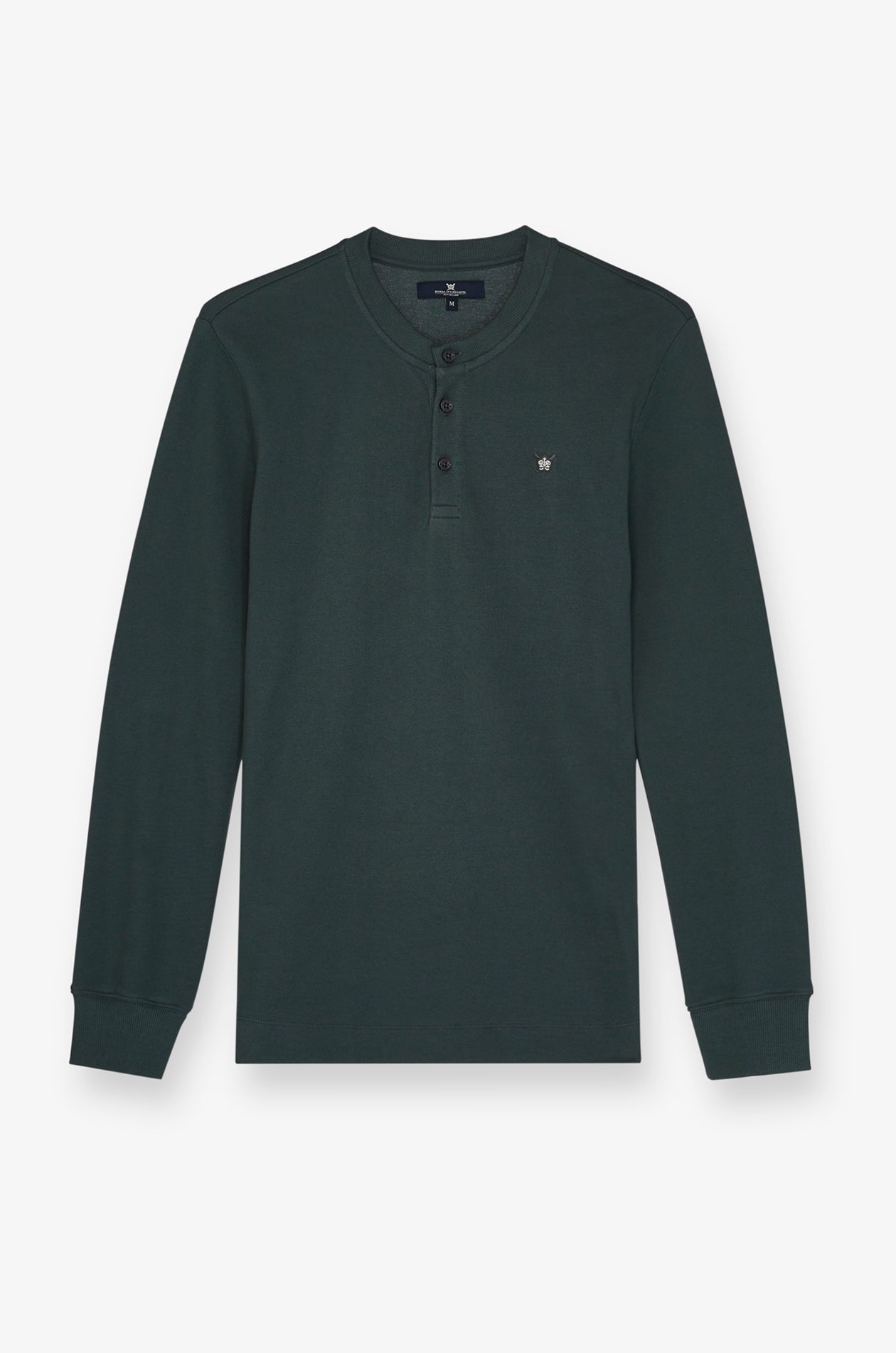 PIQUE LONG SLEEVE ROUND NECK T-SHIRT