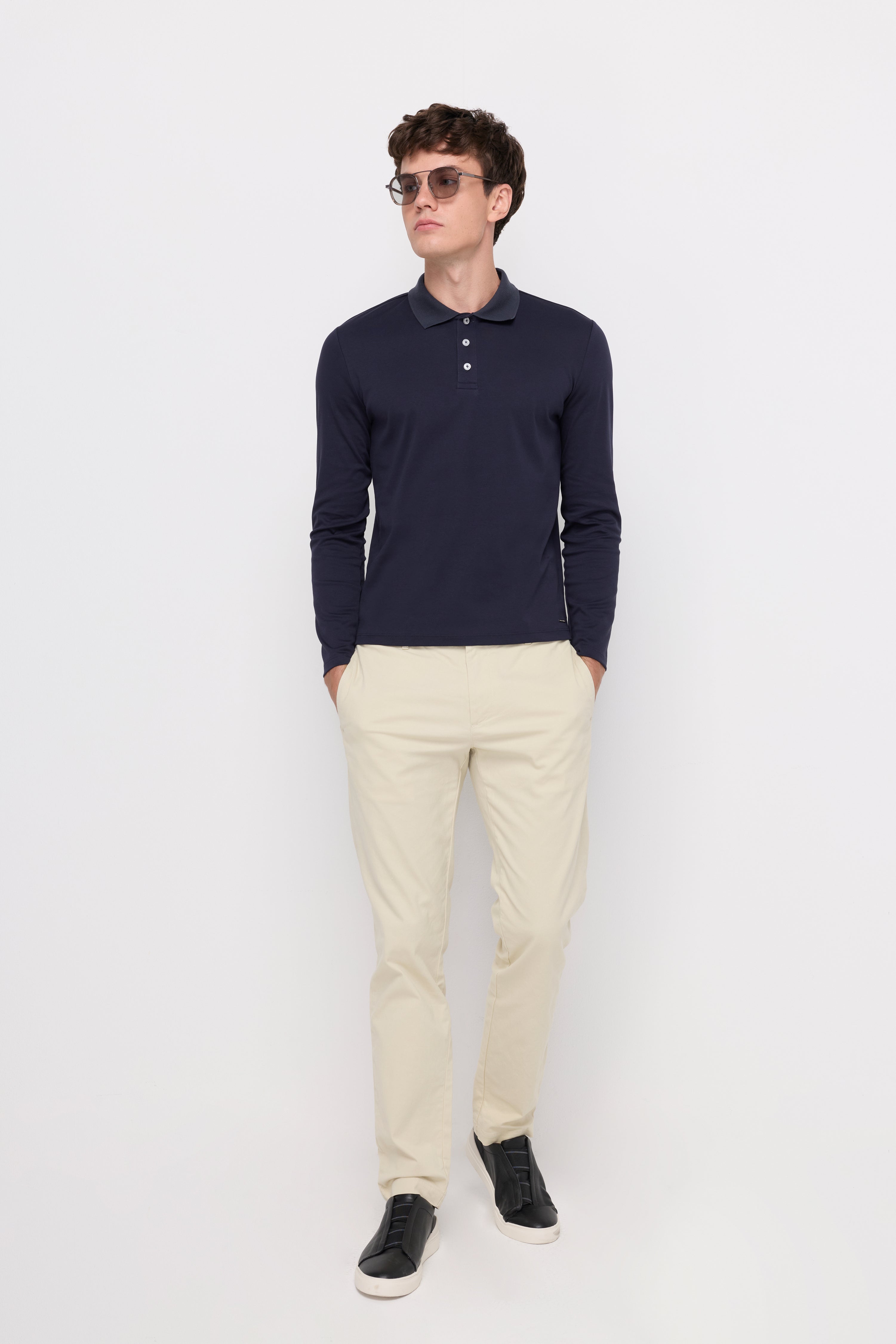 JERSEY POLO LONE SLEEVE SHIRT