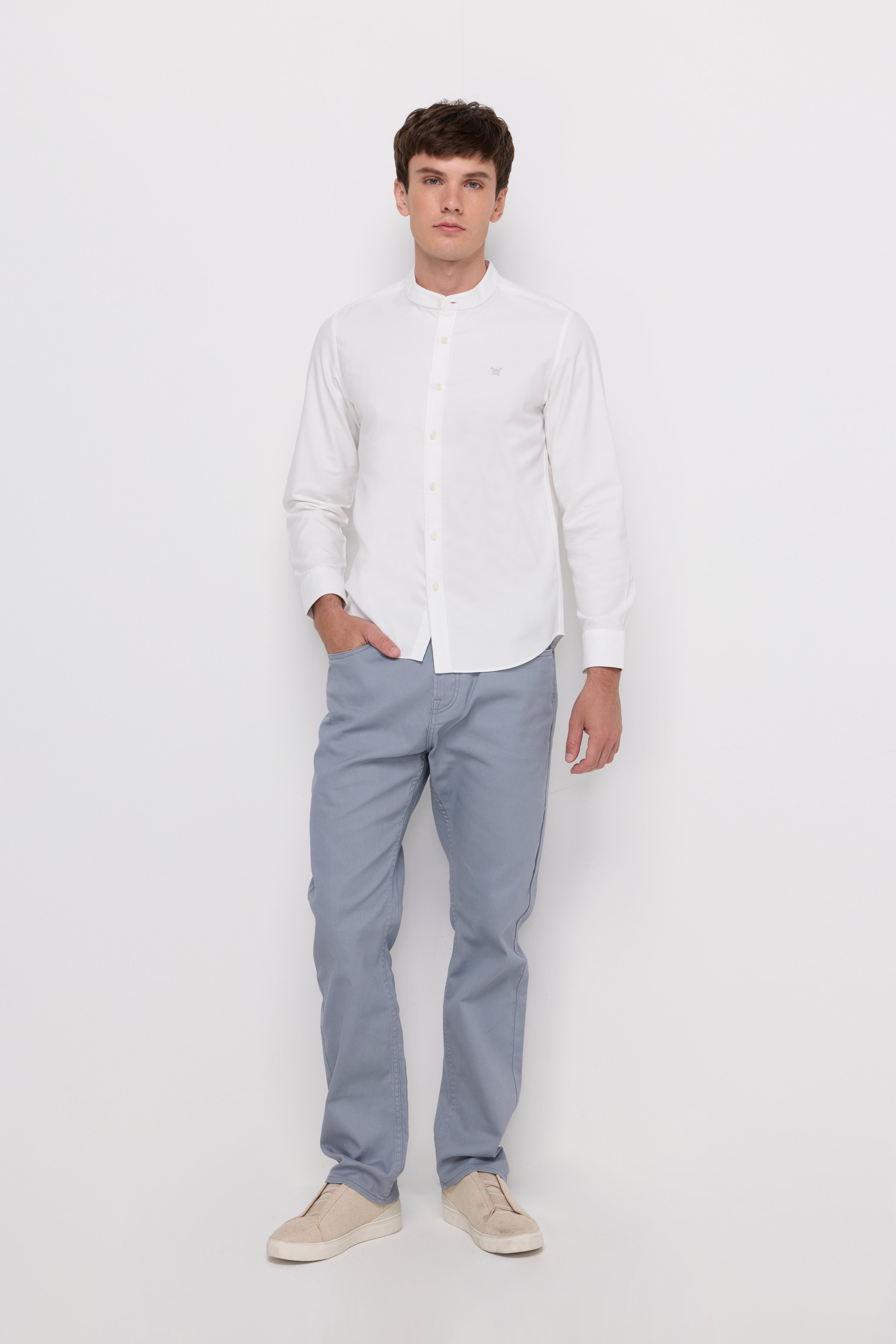 LONG SLEEVE SHIRT CHINESE COLLAR