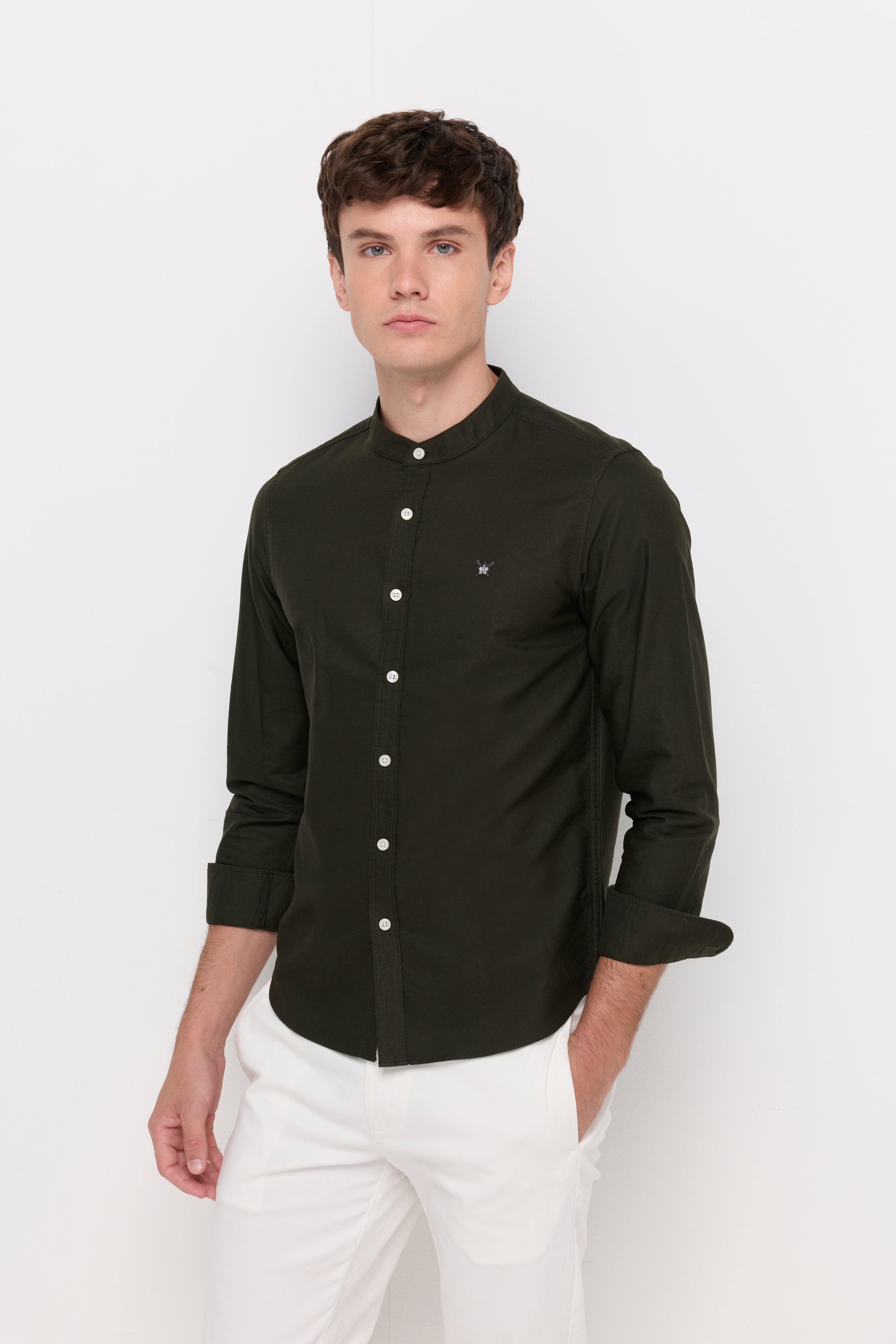 LONG SLEEVE SHIRT CHINESE COLLAR