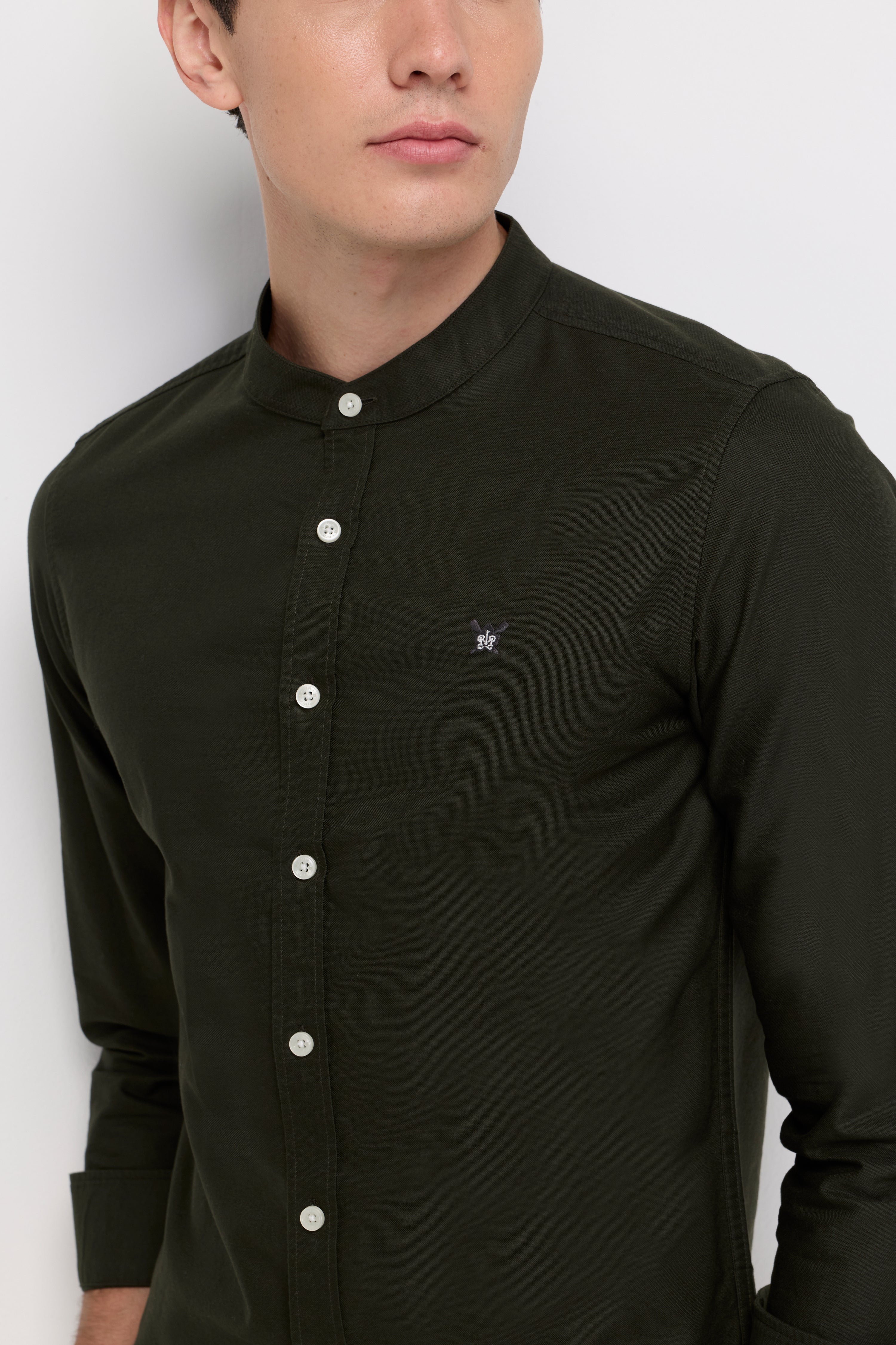 LONG SLEEVE SHIRT CHINESE COLLAR