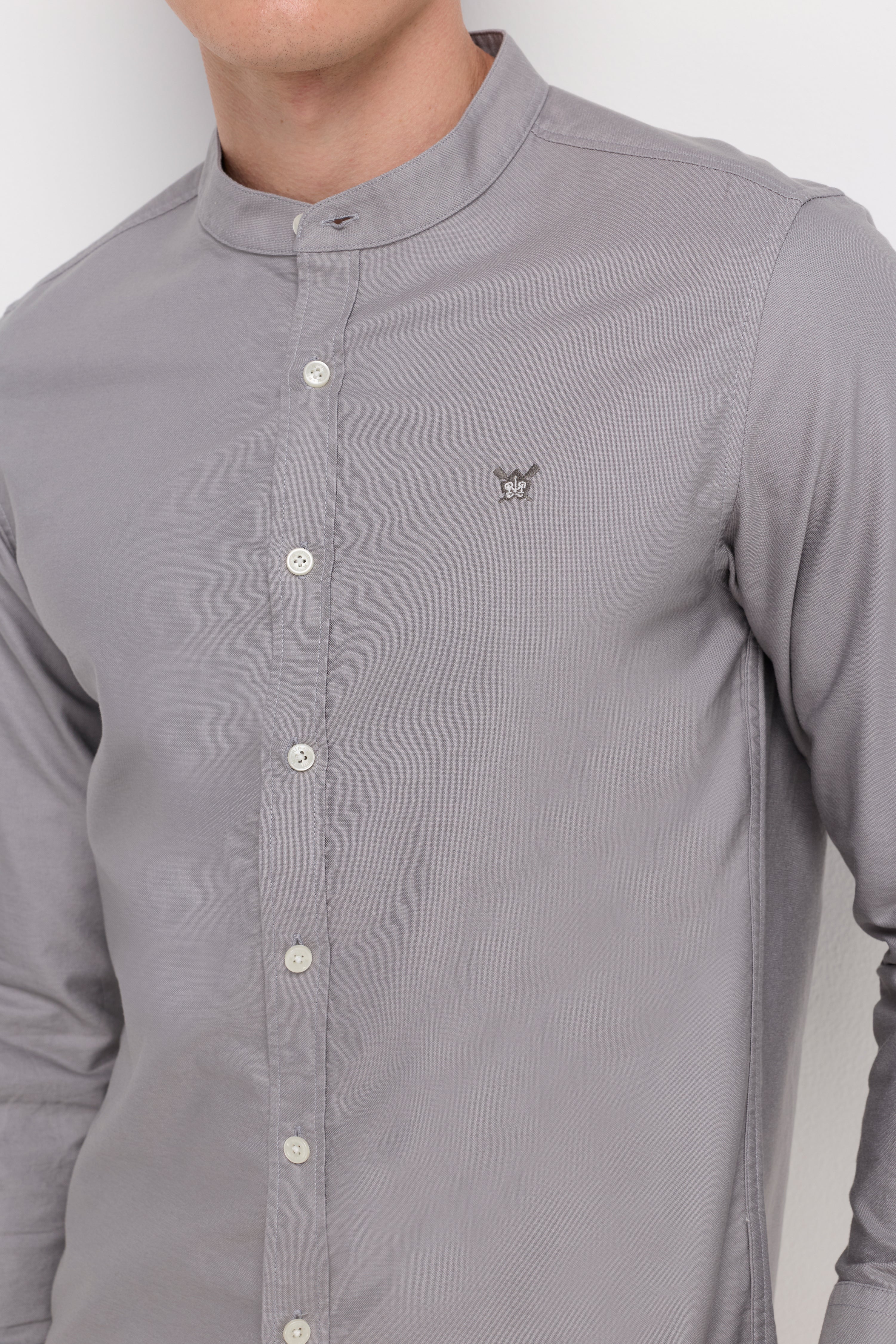 LONG SLEEVE SHIRT CHINESE COLLAR