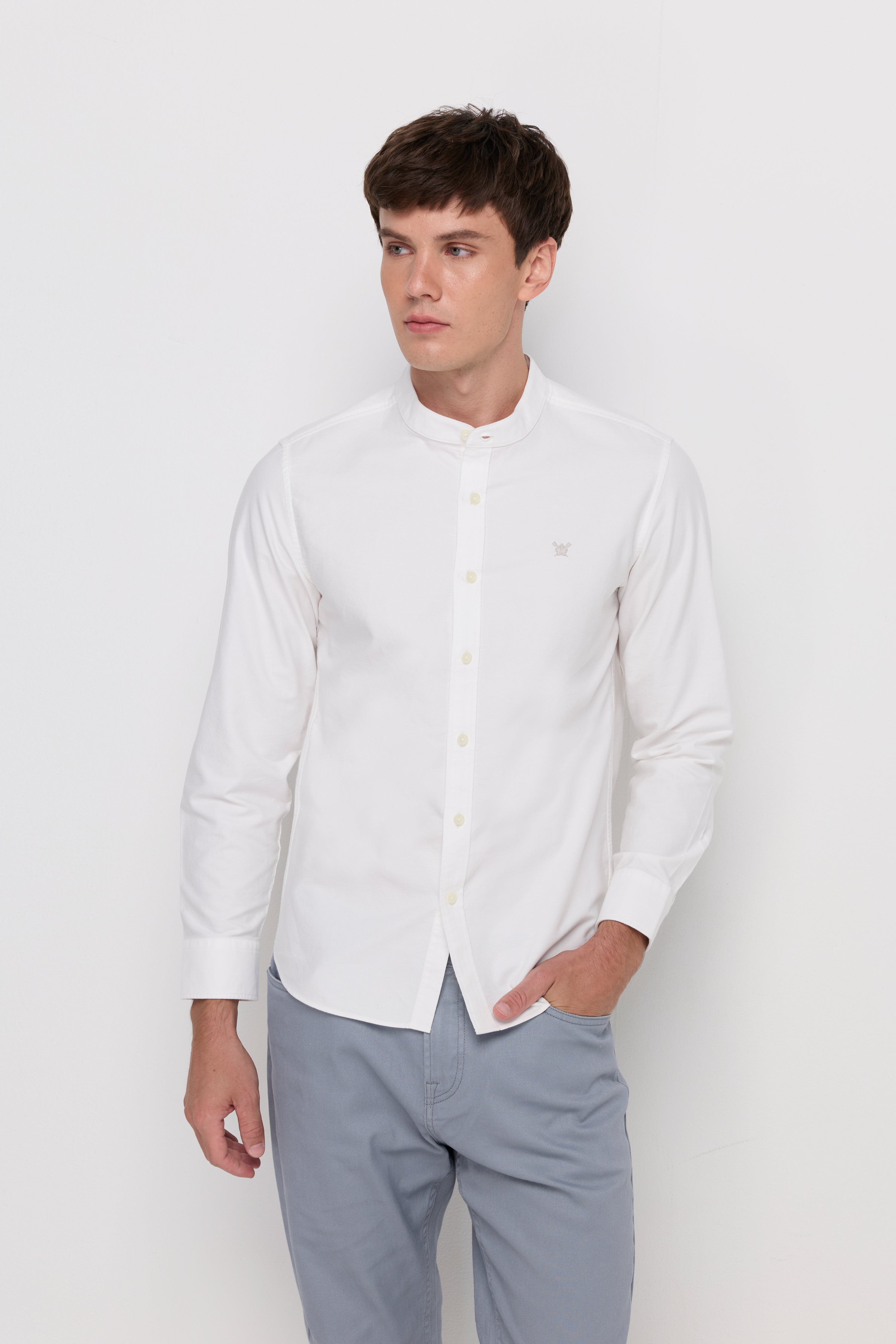LONG SLEEVE SHIRT CHINESE COLLAR
