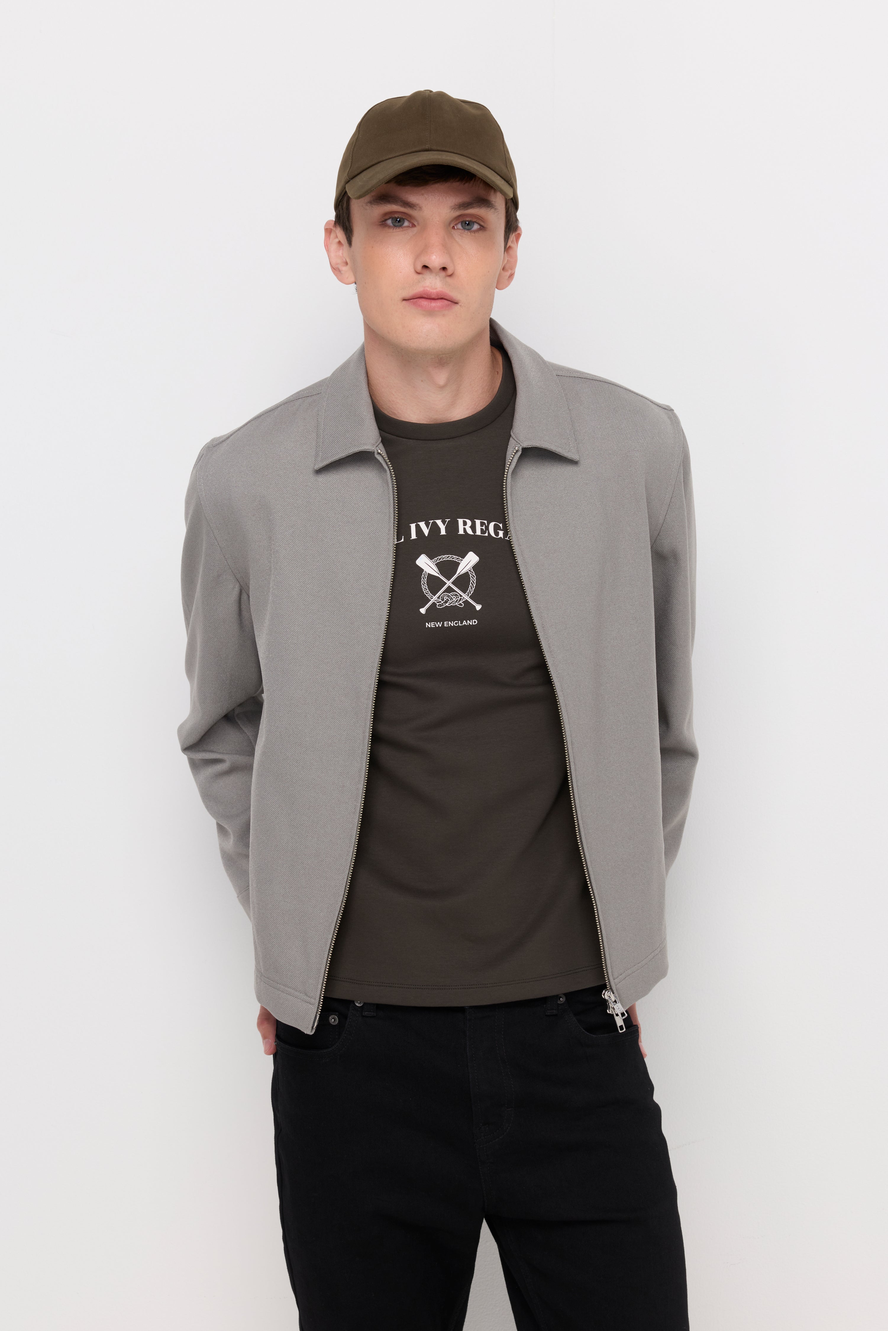 ESSENTIAL ZIP-FRONT OVERSHIRT JACKET