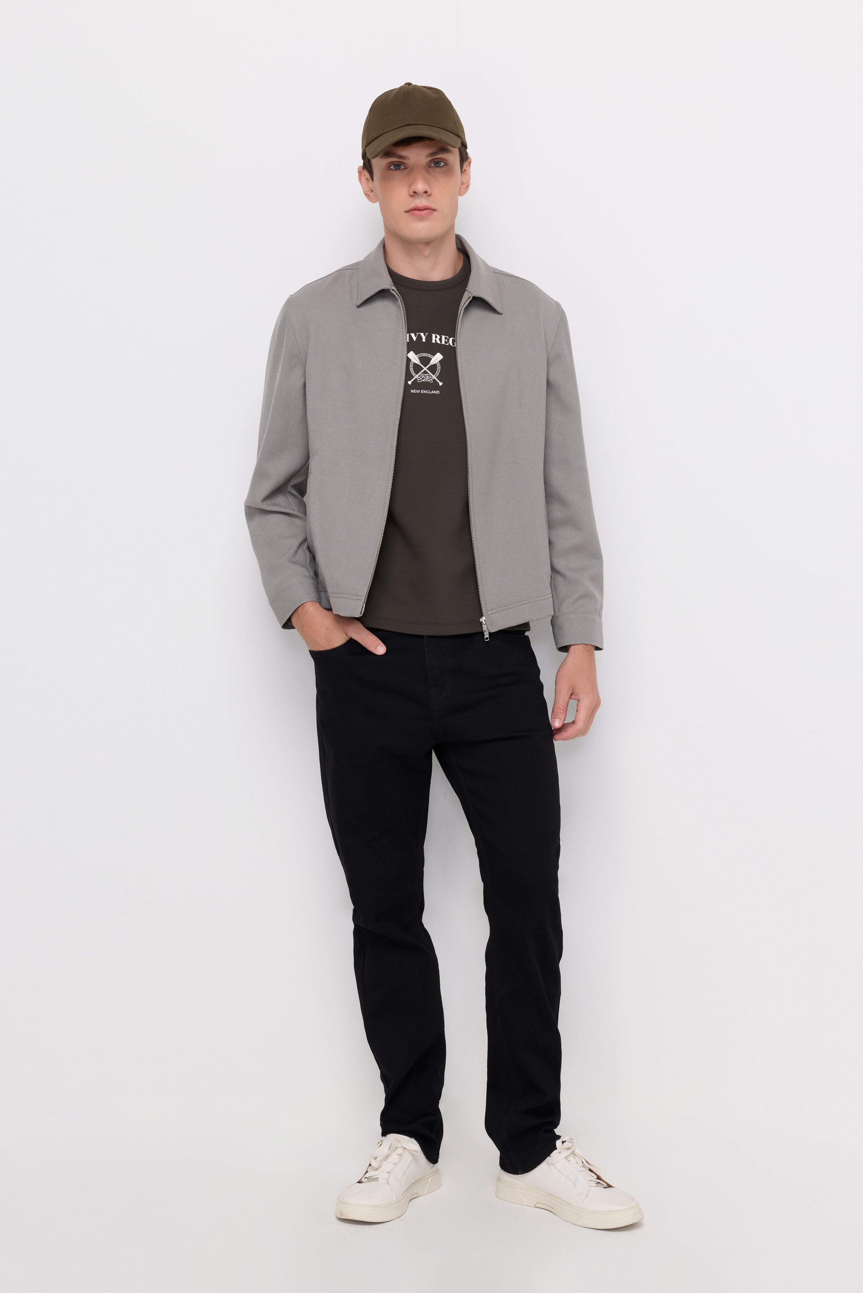 ESSENTIAL ZIP-FRONT OVERSHIRT JACKET