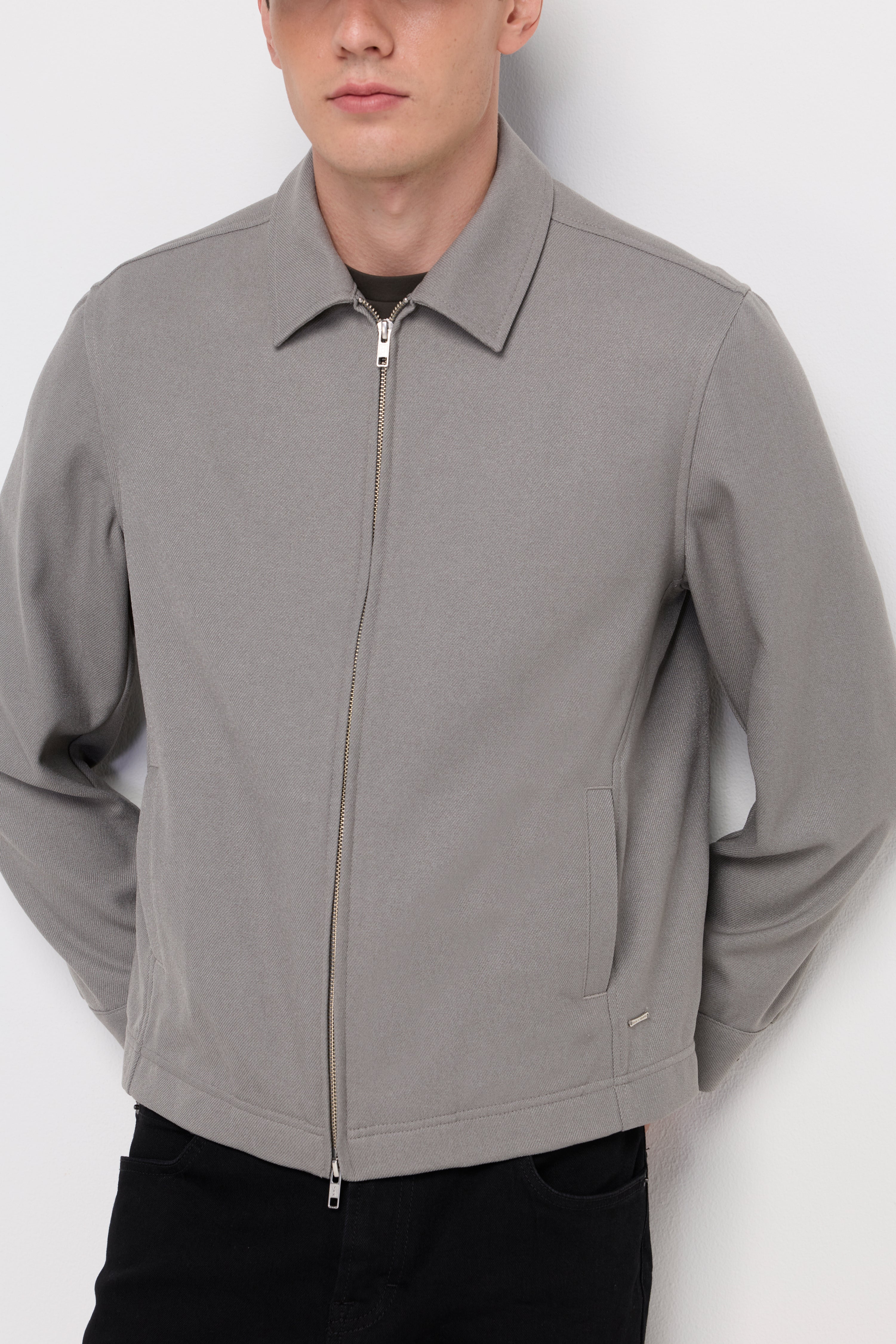 ESSENTIAL ZIP-FRONT OVERSHIRT JACKET