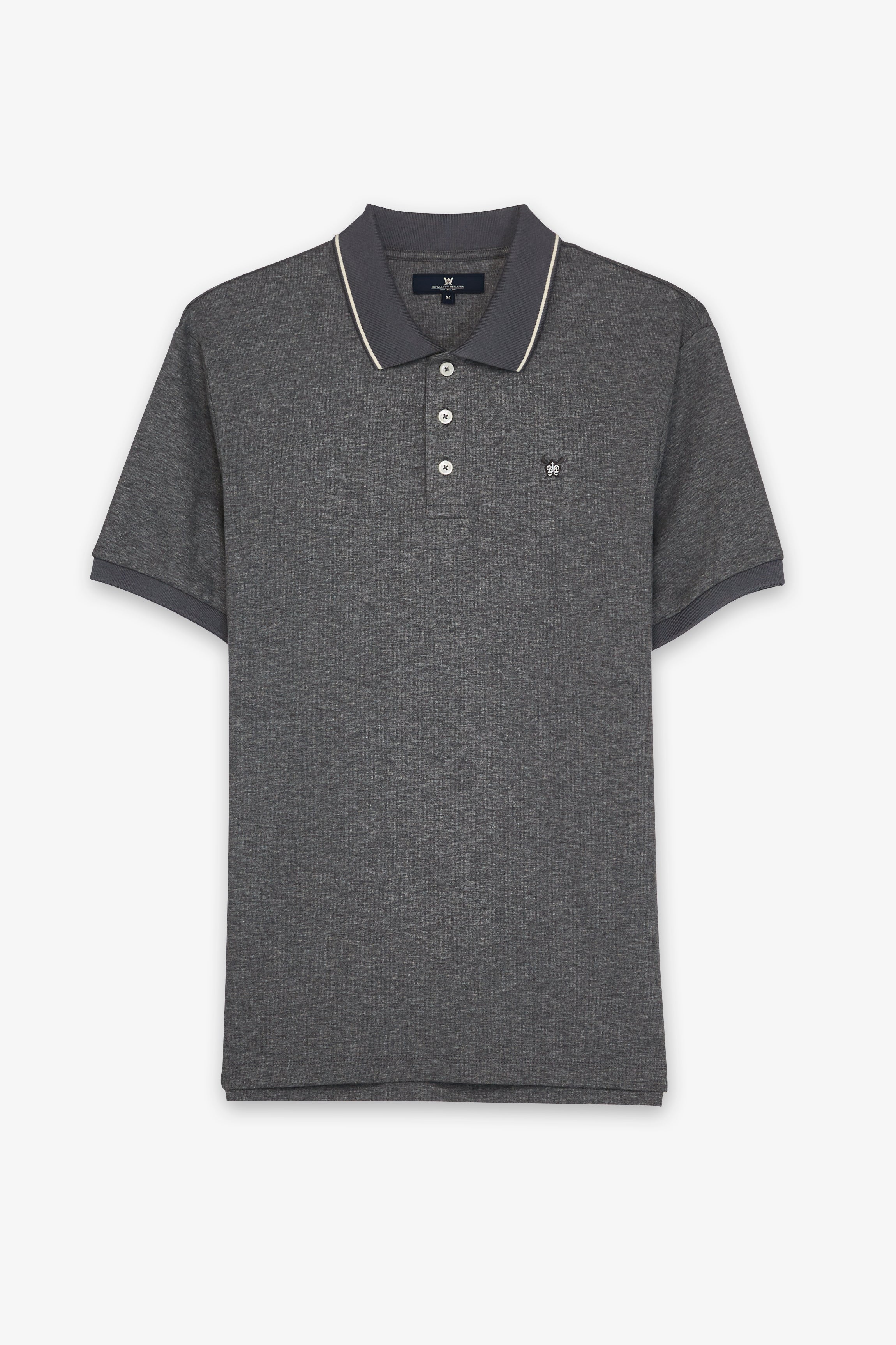 TEXTURED MELANGE POLO SHIRT
