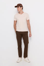 TAILORED STRETCH COTTON TROUSERS
