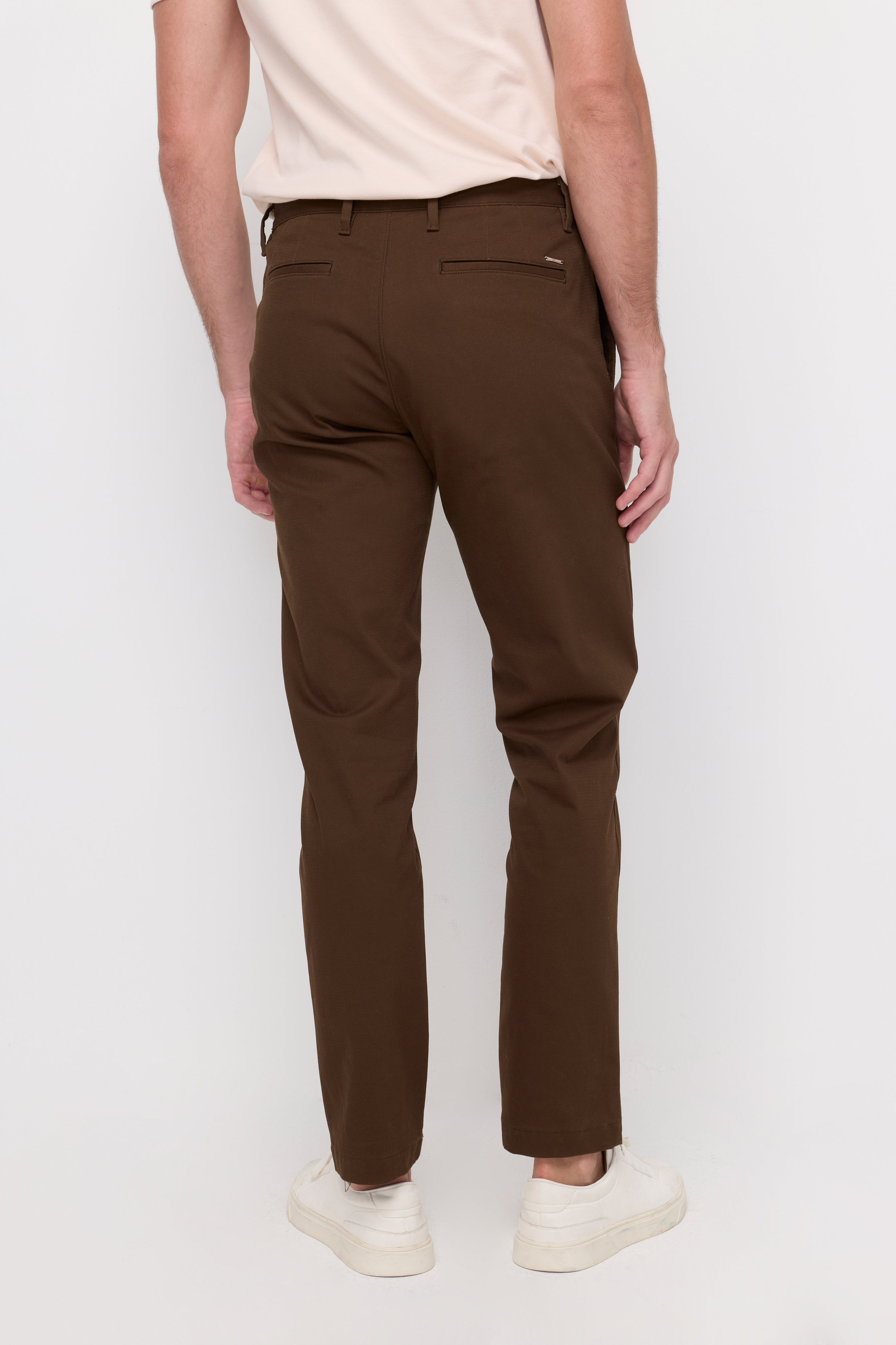 TAILORED STRETCH COTTON TROUSERS
