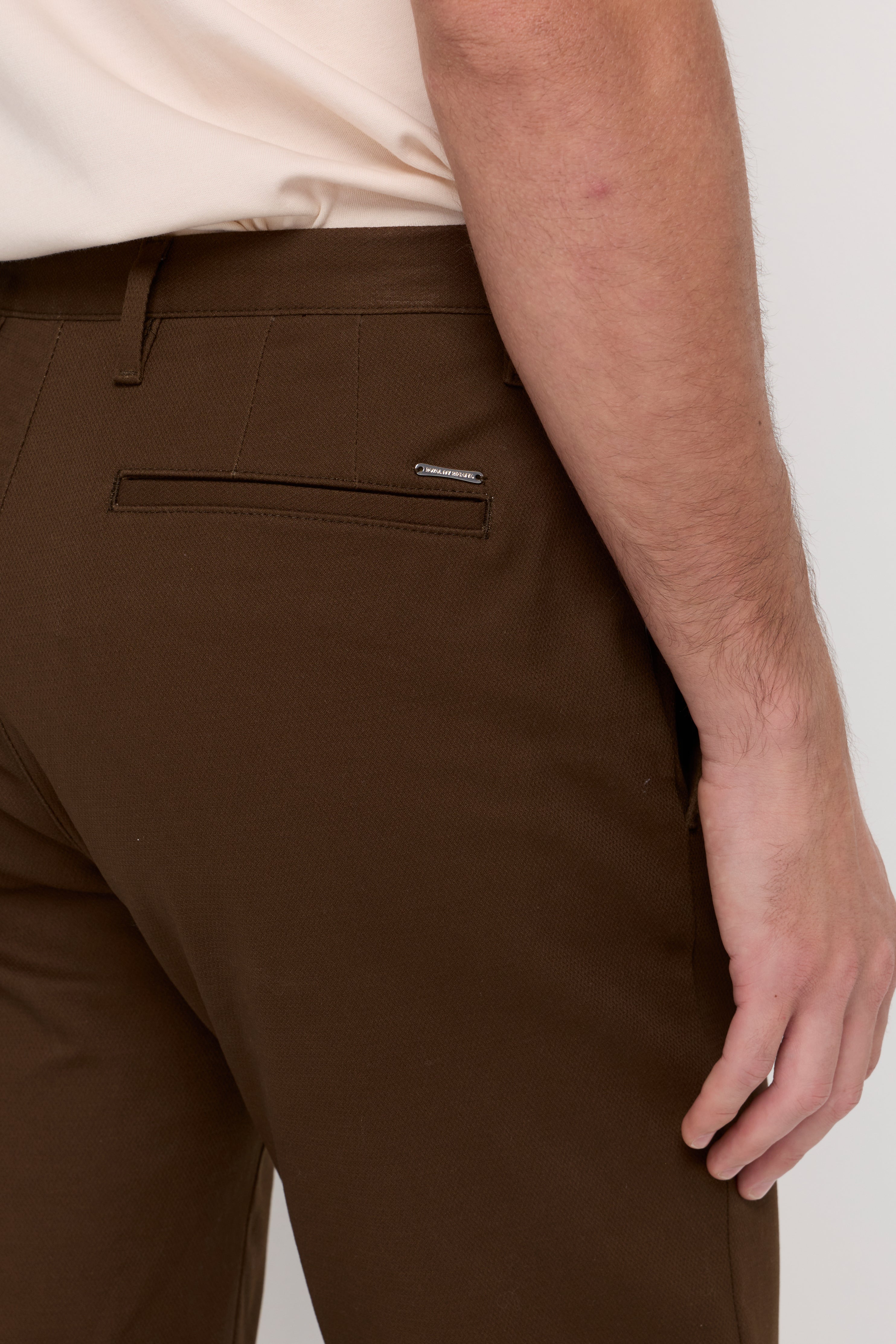 TAILORED STRETCH COTTON TROUSERS