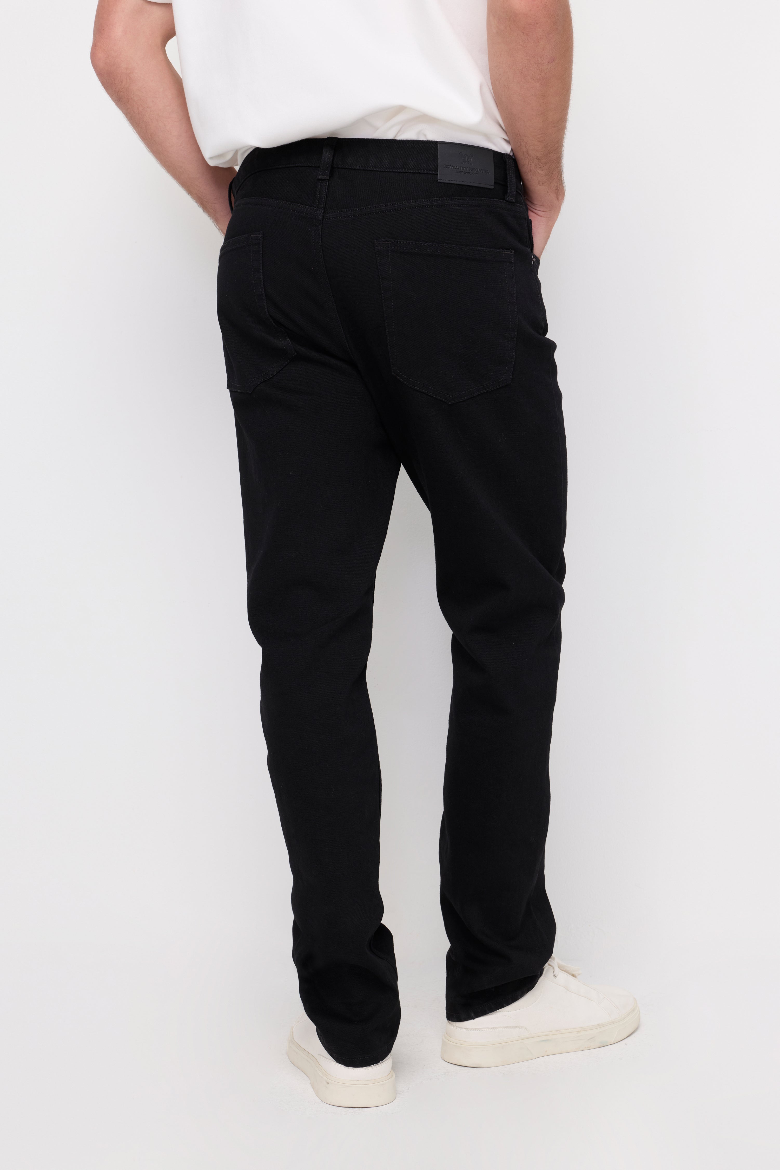 BLACK DENIM WASHED STRECH JEANS