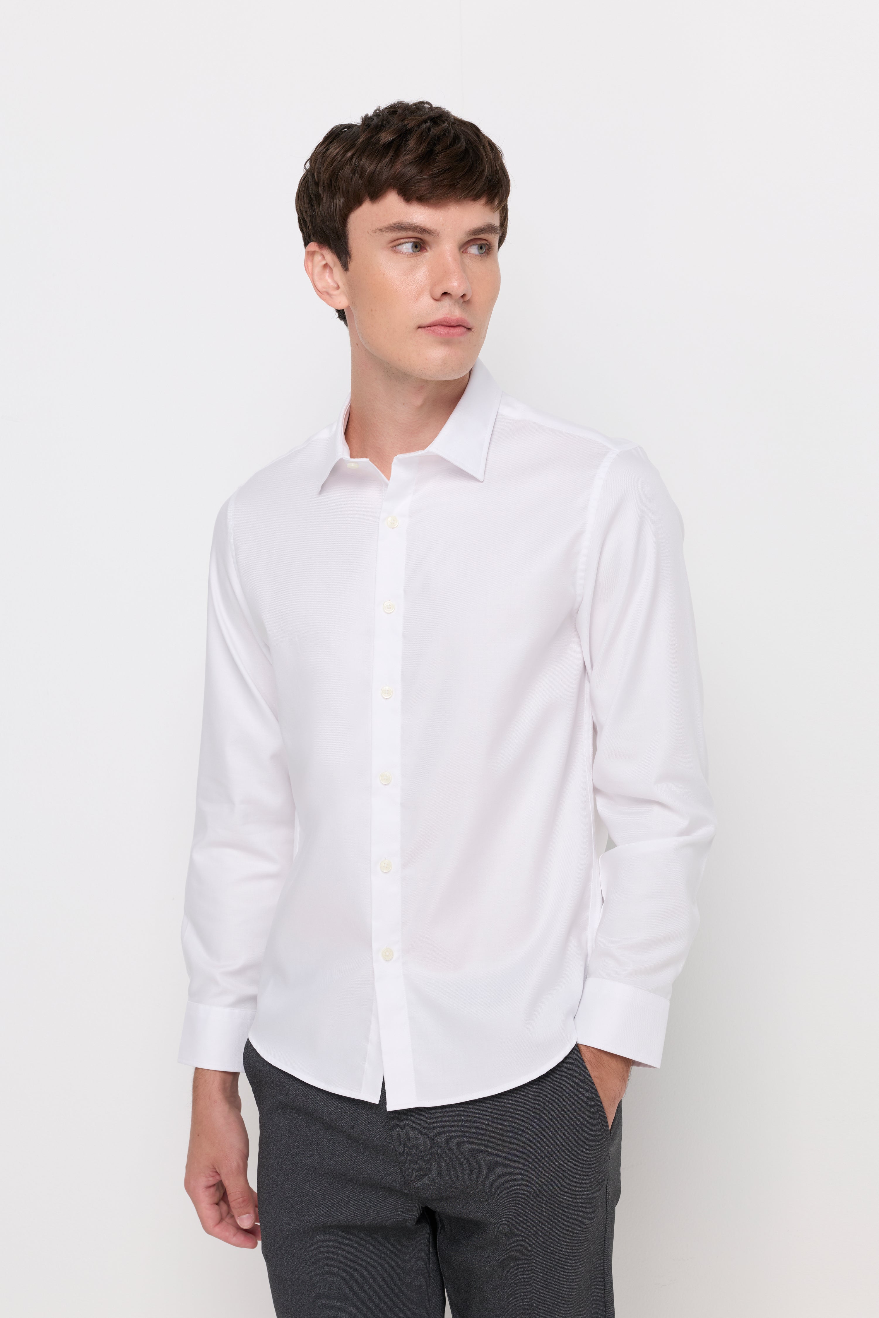 REFINED TEXTURED COTTON SHIRT
