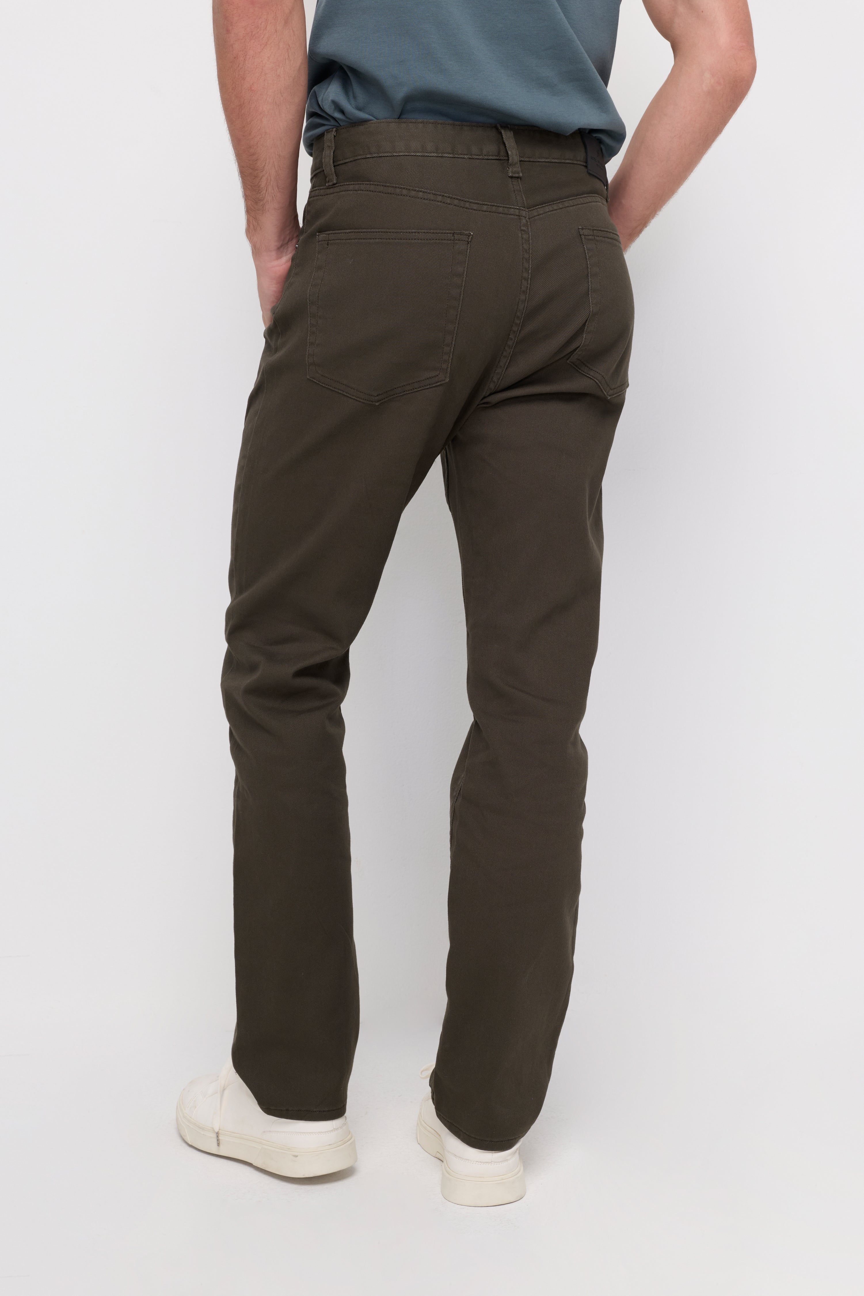 CLASSIC SLIM-FIT TWILL TROUSERS